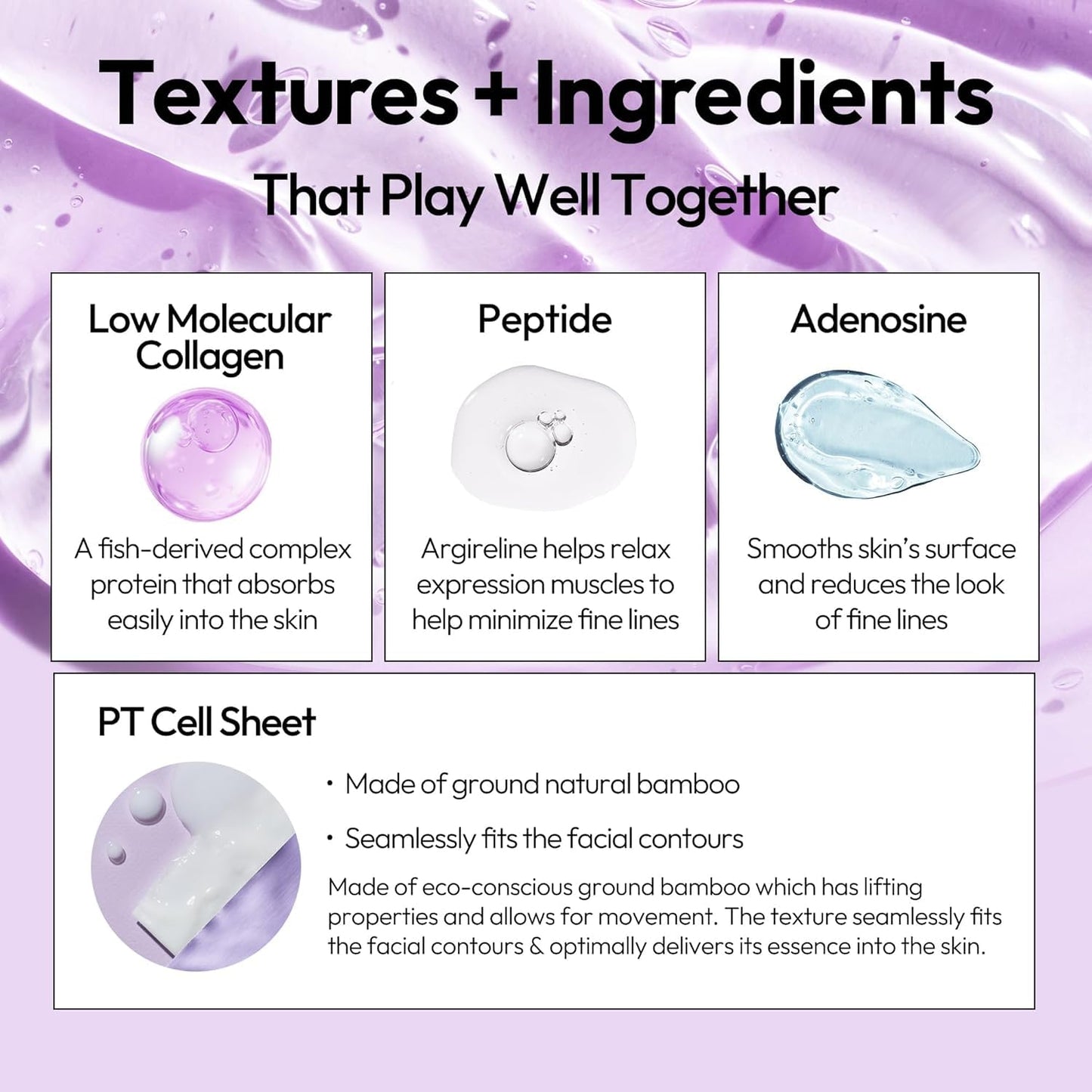 LAPCOS Collagen Sheet Mask, Firming Daily Face Mask with Collagen Peptides for Anti-Aging, Helps to Minimize Wrinkles, Restores Skin Elasticity & Firmness, Hydrating, Korean Beauty, 10-Pack