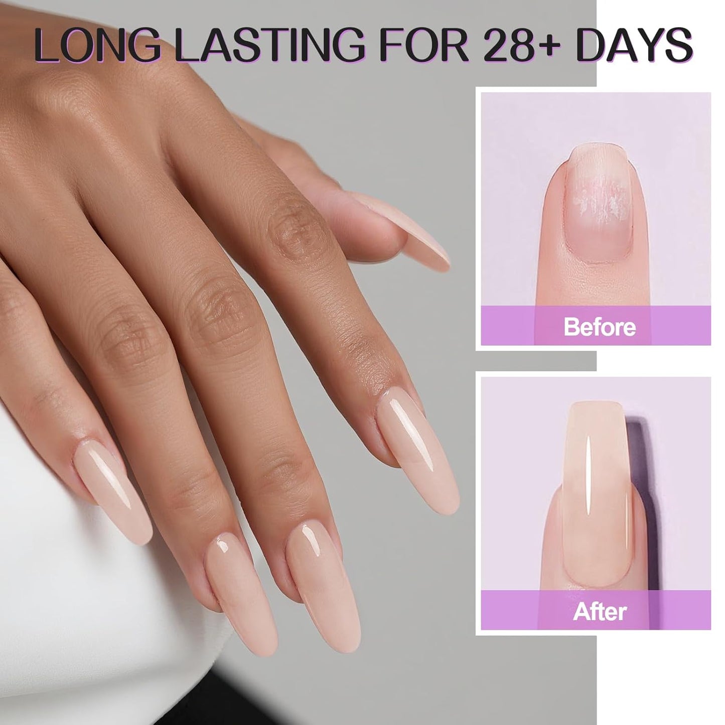 TOROKOM Nude Acrylic Powder, 120g/4.23oz Acrylic Nail Powder Large Capacity Acrylic Dip Powder for Nails Self-Leveling Acrylic Extension Powders, 3D Nail Carving, Long-Lasting, No Nails Lamp Required