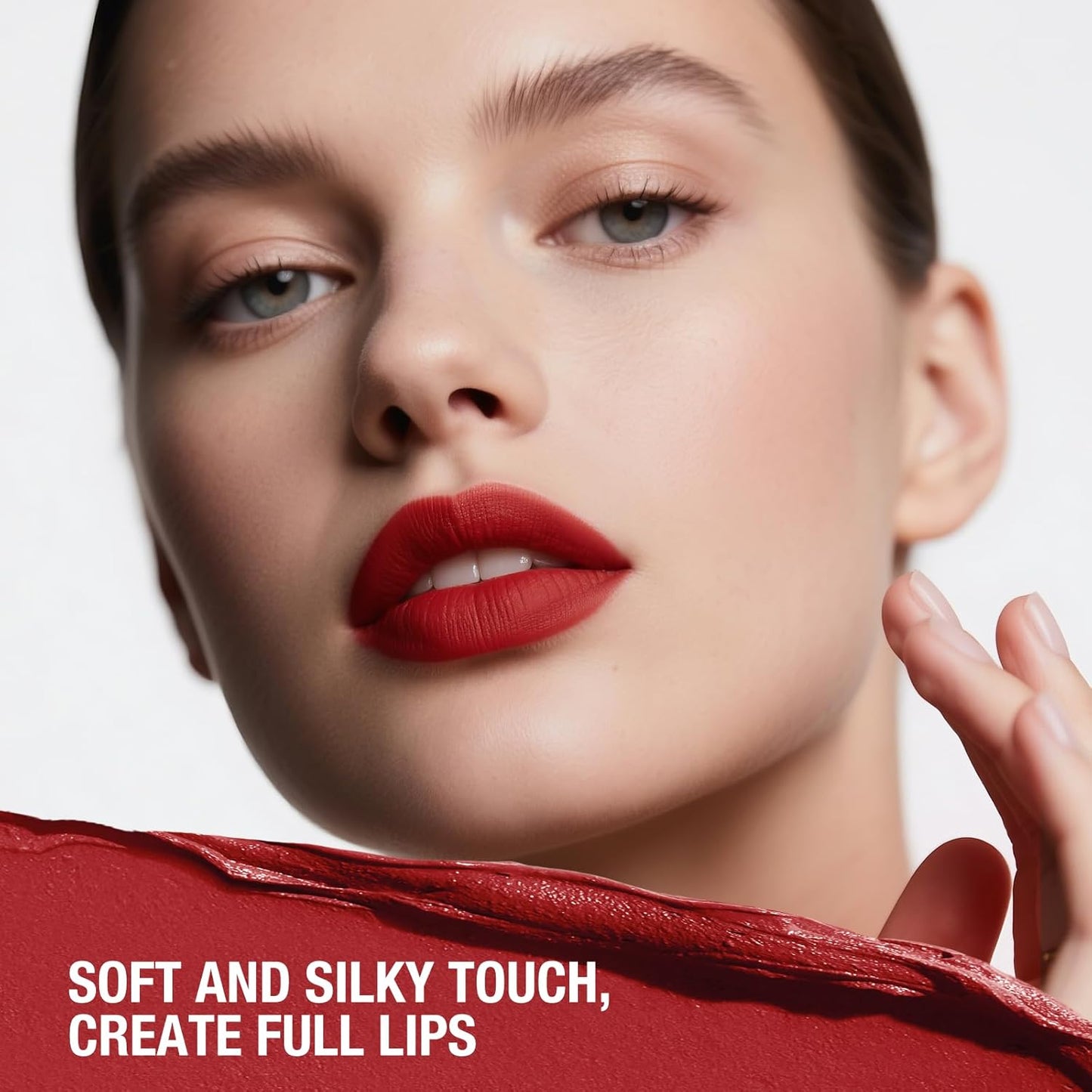 Jolilab 4Pcs Lip Set: 2 Colors Lip Liner+2 Colors Lipstick, Matte/Creamy,Smooth Creamy Texture,Long-Lasting,Bold/Nude Shades for Daily/Party, Vegan, Gift for Makeup Lovers.(#01+02)
