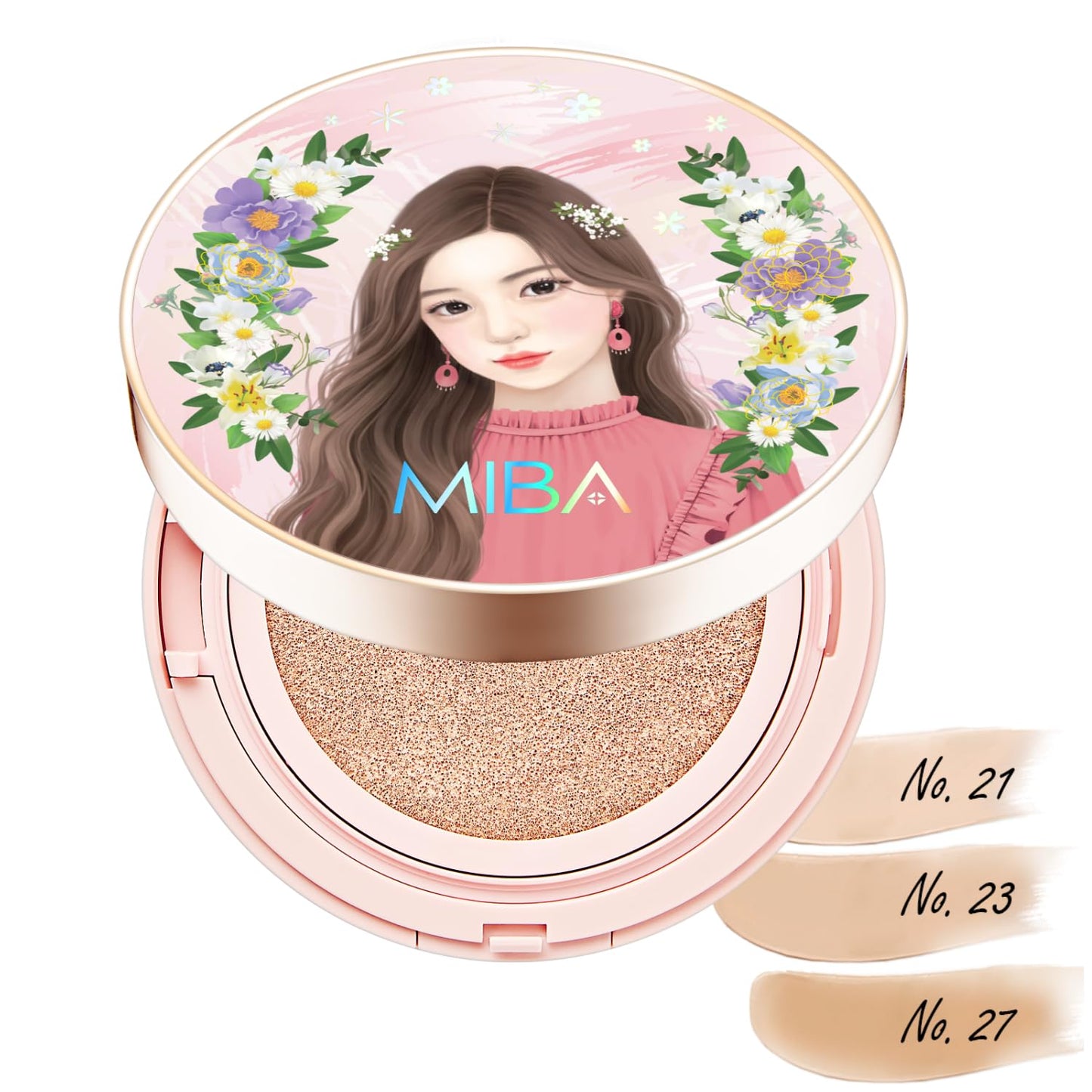 MIBA Ion Calcium Foundation Double Cushion RX No 27 Big Cushion SEASON2 Long Lasting Effect. Skin moisturizing. Glow Makeup High Coverage. Skin tightening relief. Smooth adhesion.(25 g / 0.88 oz)
