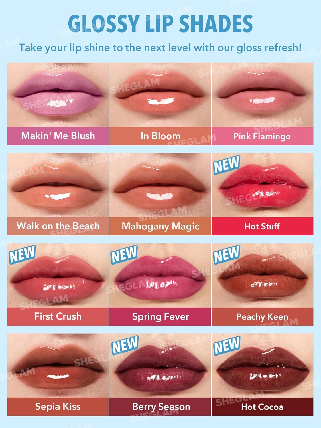 SHEGLAM PoutPerfect Moisturizing Solid Lip Gloss Non Sticky Lipstick with Coconut Oil - Walk on the Beach