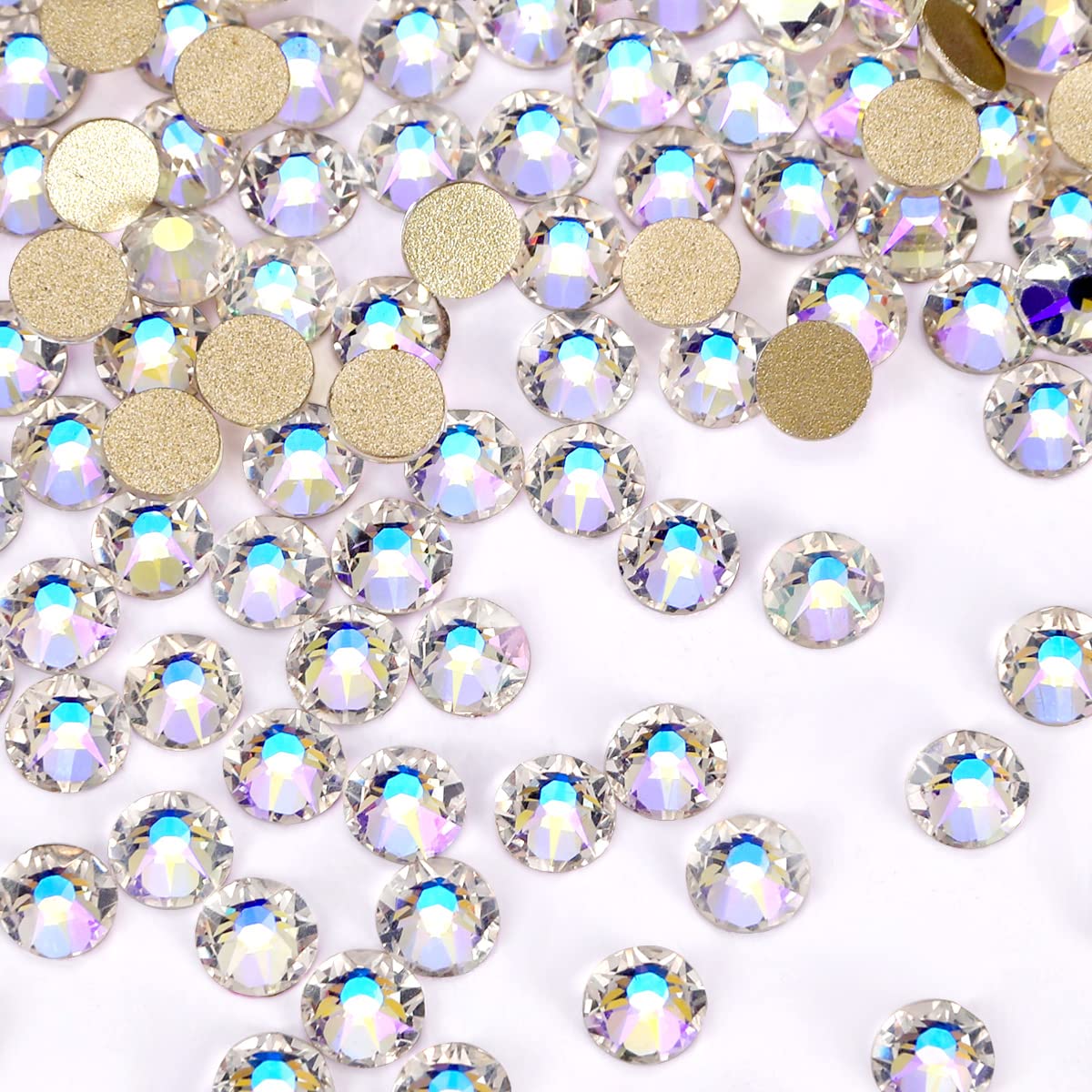 Novani Moon Night Rhinestones 1440pcs Flat Back Round Rhinestone Style 2088 Sparkly Crystal Gemstones for Nail Art and Crafting SS20,4.6-4.8mm