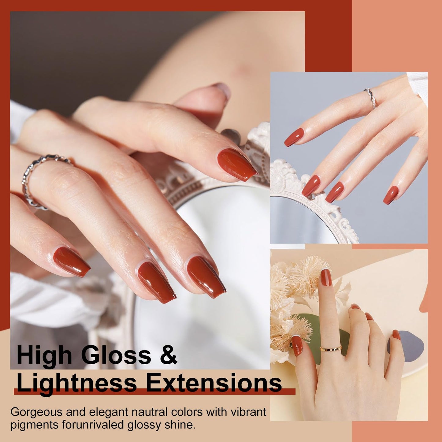 Major Dijit Quick Dry Nail Polish 12ml/0.41fl oz Brown Regular Nail Lacquer Fast Drying & Long Lasting Nail Polish Nail Art Effect for Nail Salon