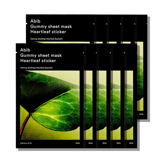 Abib Gummy Sheet Mask 10 Sheets Heartleaf (Soothing)