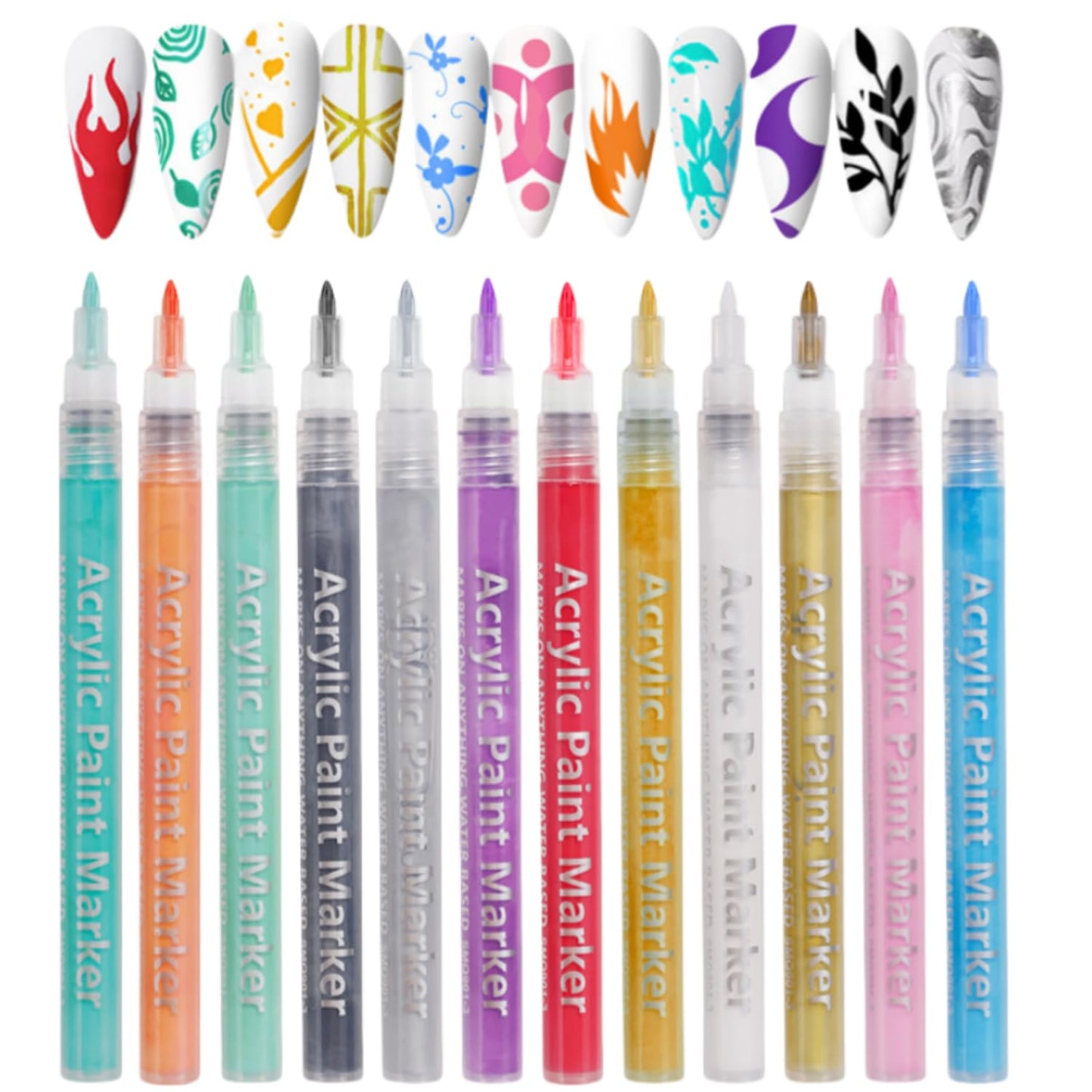 Nail Polish Pen, 1 PCS Nail Art Pen, Nail Pencil, DIY Drawing Painting Pen, for Nails DIY (Pink)