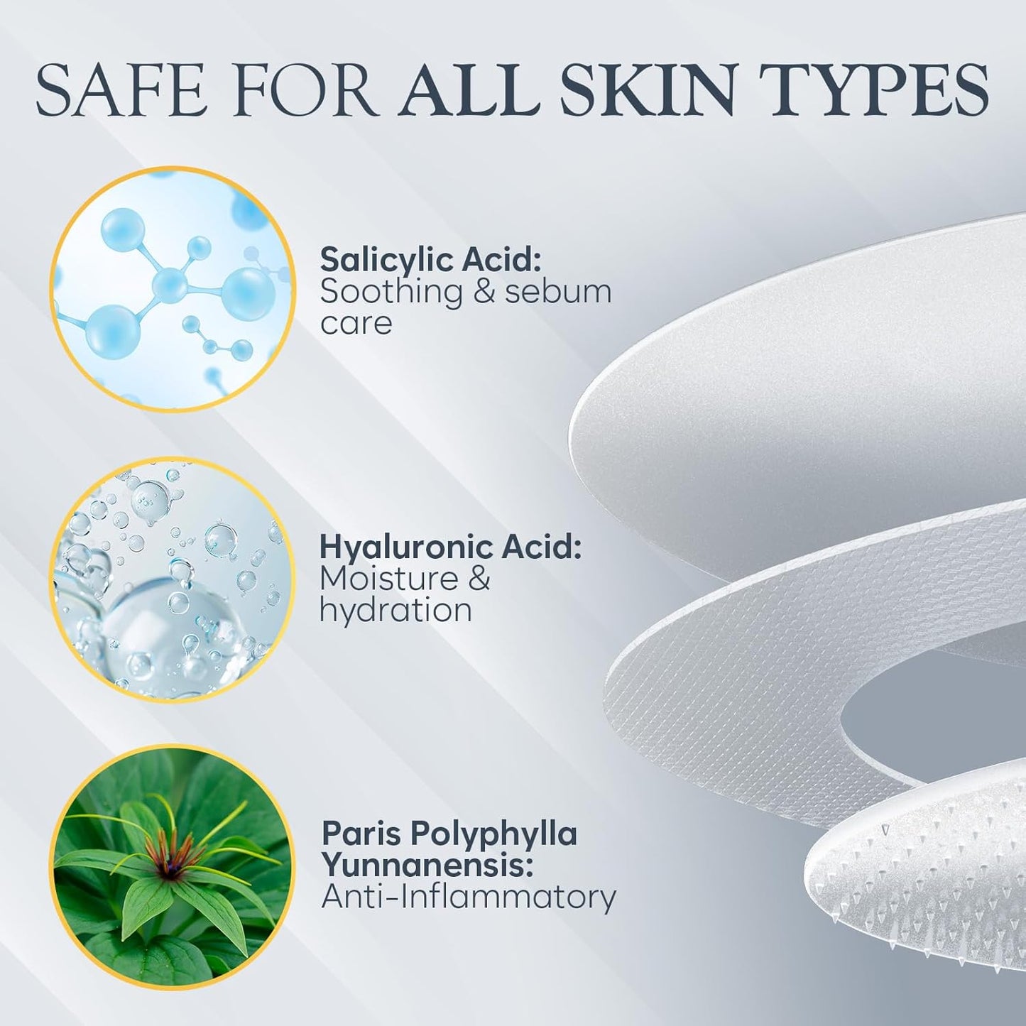 Microdart Acne Patch, Zit Patches for Cystic Acne Overnight Care, Cystic Acne Coverage, Pimple Patches Microdart Technology - Salicylic & Hyaluronic Acid (24 Count)