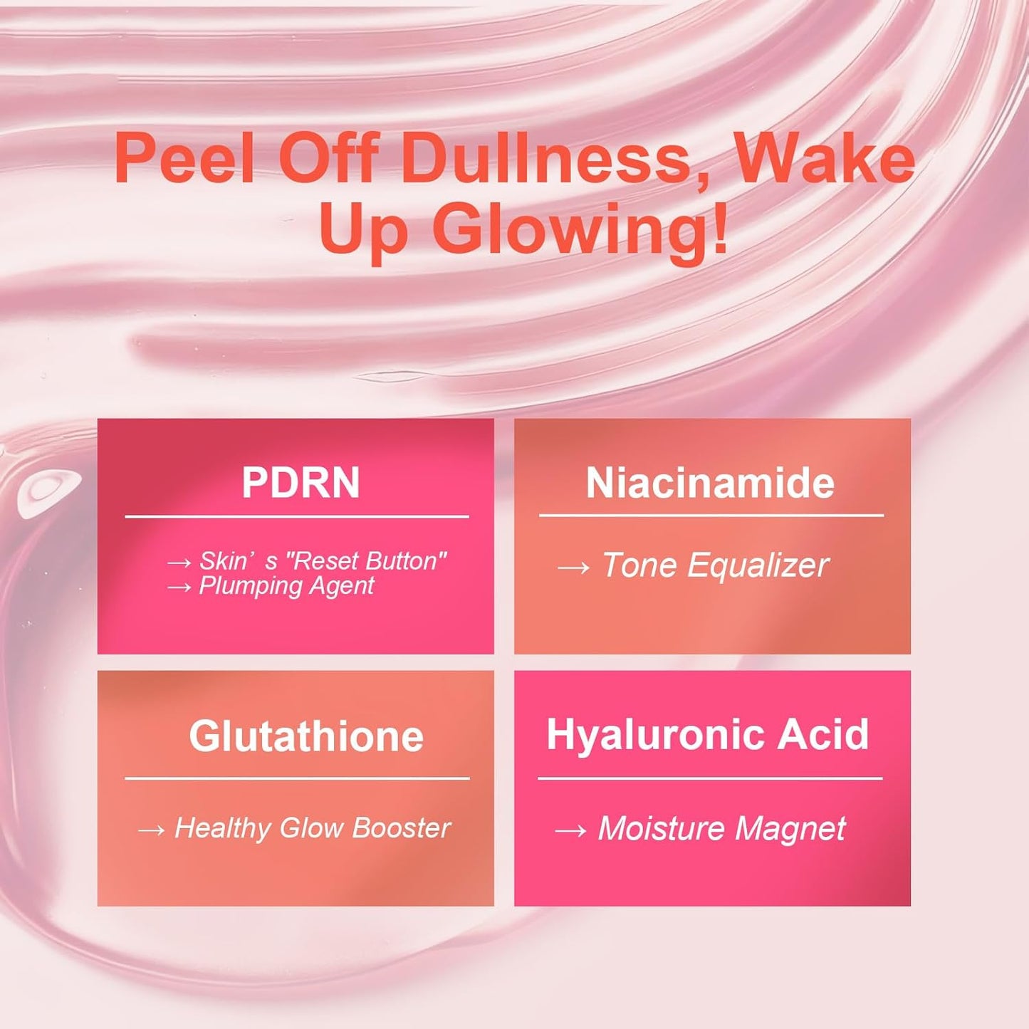 PDRN Overnight Wrapping Facial Mask | Salmon DNA Face Mask Infused with Hyaluronic Acid, Glutathione & Collagen | Hydration, Firming & Refined Skin Texture | 75ml / 2.63 fl.oz