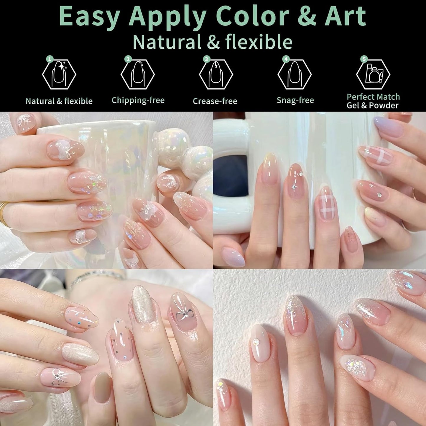 Medium Round Oval Nail Tips, 216pcs Acrylic Fake Nails Gel Nail Tips Soft, Full Cover Pre-Shaped Matte Clear Press on Nails for Extension, Diy at Home Manicure 12 Sizes