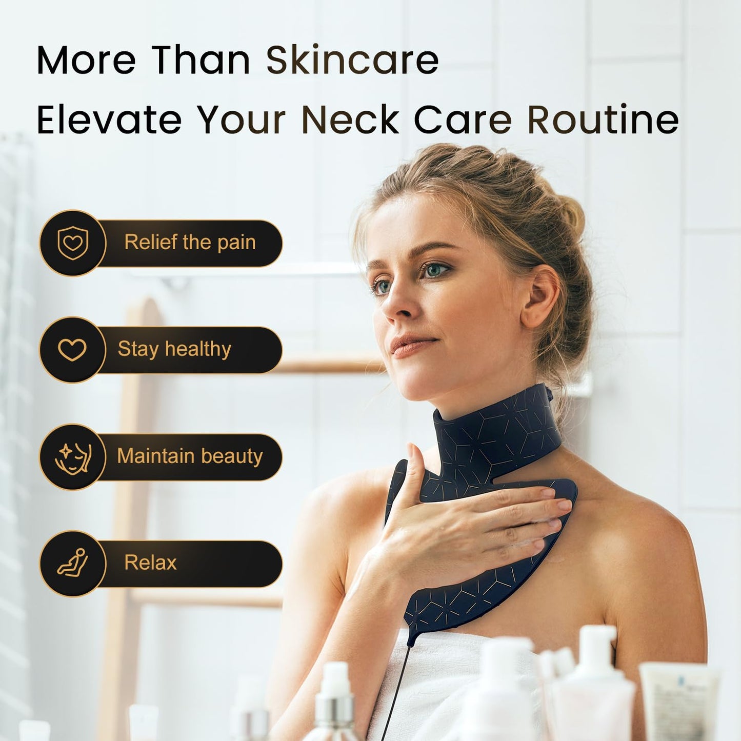 LED face Mask, Skin Light Therapy Mask, Infrared Light Treatment, Photon Mask, Portable Facial Skincare for Home and Travel