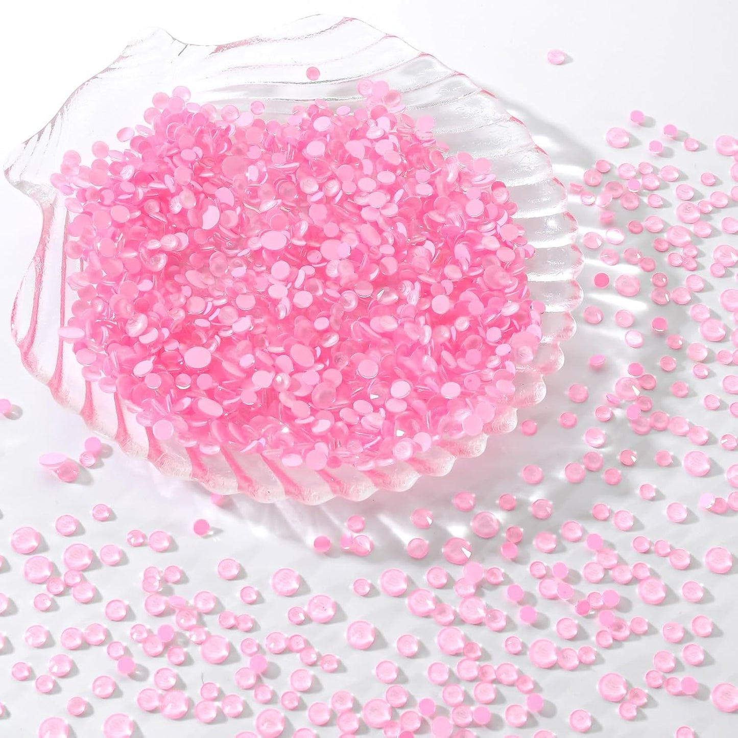 Mocha Rose Flatback Rhinestones, Glass Rhinestones for Nail Art and Craft, Glue Fix, Loose Crystal Gemstones(Mocha Rose, SS12, 1440pcs, 2.9-3.0mm)