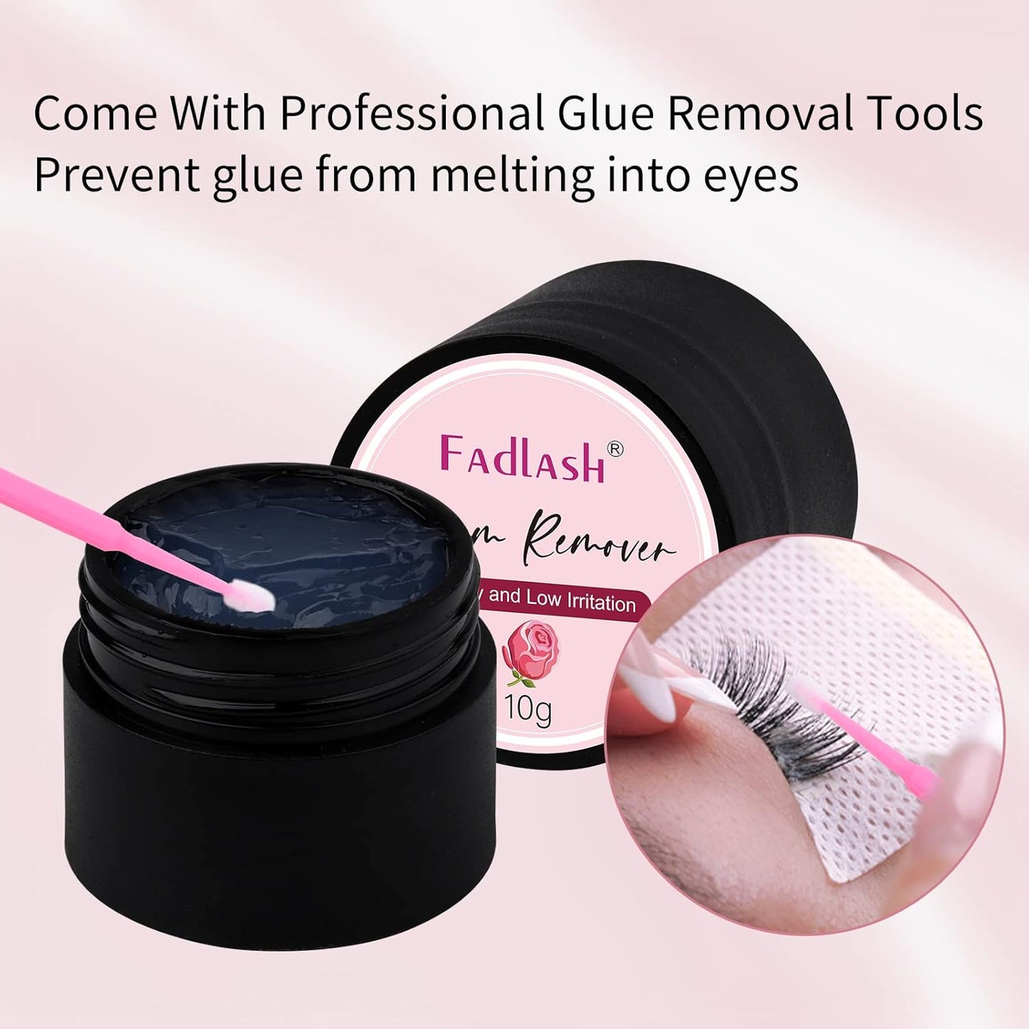FADLASH Lash Remover for Lash Extensions 10g Eyelash Extension Remover Dissolves Powerful Lash Glue Remover Low Irritation for Salon