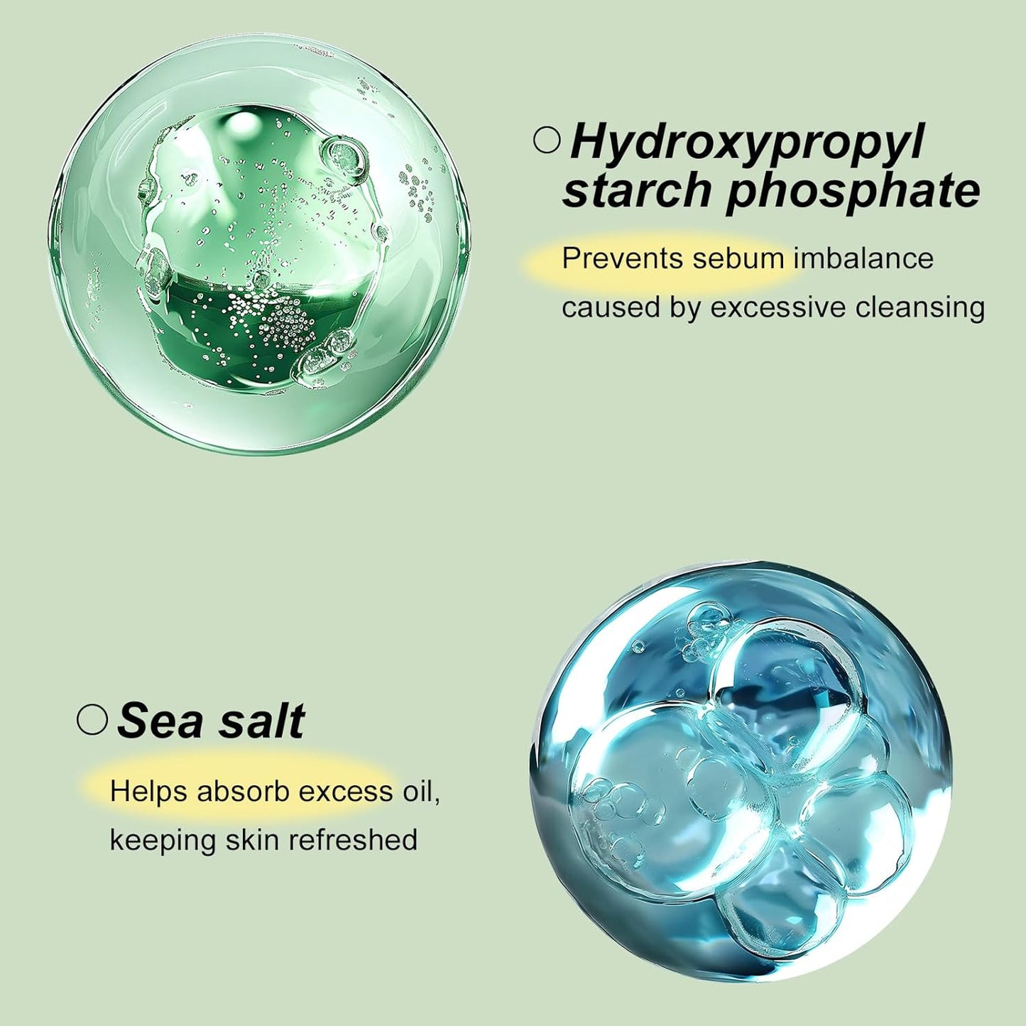 PORCOPE Gentle Moisturizing Cleanser with Amino Acids and Sea Salt Effective Oil Control for Oily and Sensitive Skin, Daily Face Wash 200ml