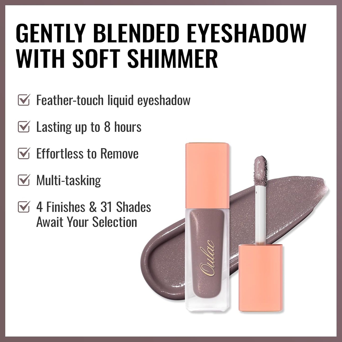 Oulac Matte Eyeshadow Red Liquid Eyeshadow Liquid Eyeliner| Available in 32 Colors Shimmer＆Metallic＆Matte Eyeshadows|One-Swipe Coverage Long Lasting & Blendable Eye Makeup, Vegan & Cruelty-Free SA07