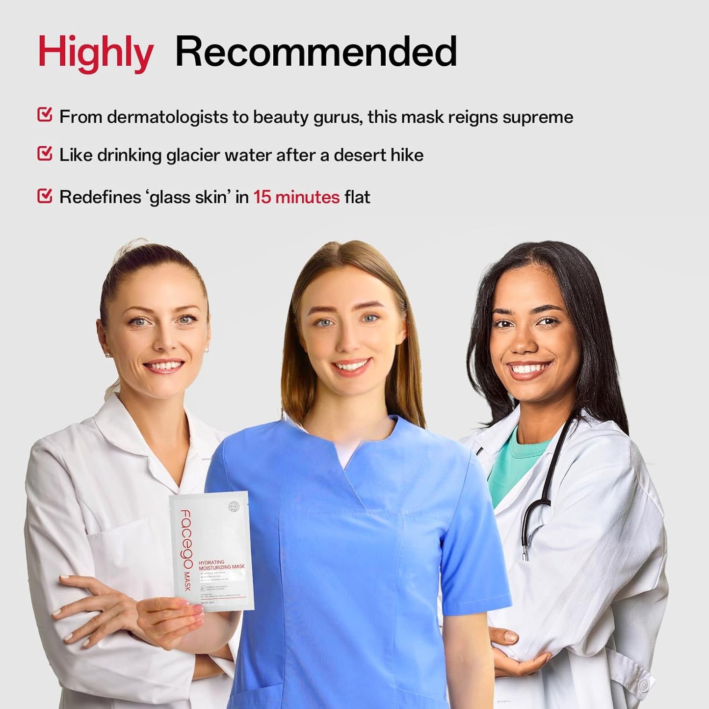 Collagen Face Mask - Hydrating & Moisturizing Sheet Mask with Natural Centella Asiatica for Soothing Skincare, Deeply Nourishing Dry Skin 4-Count