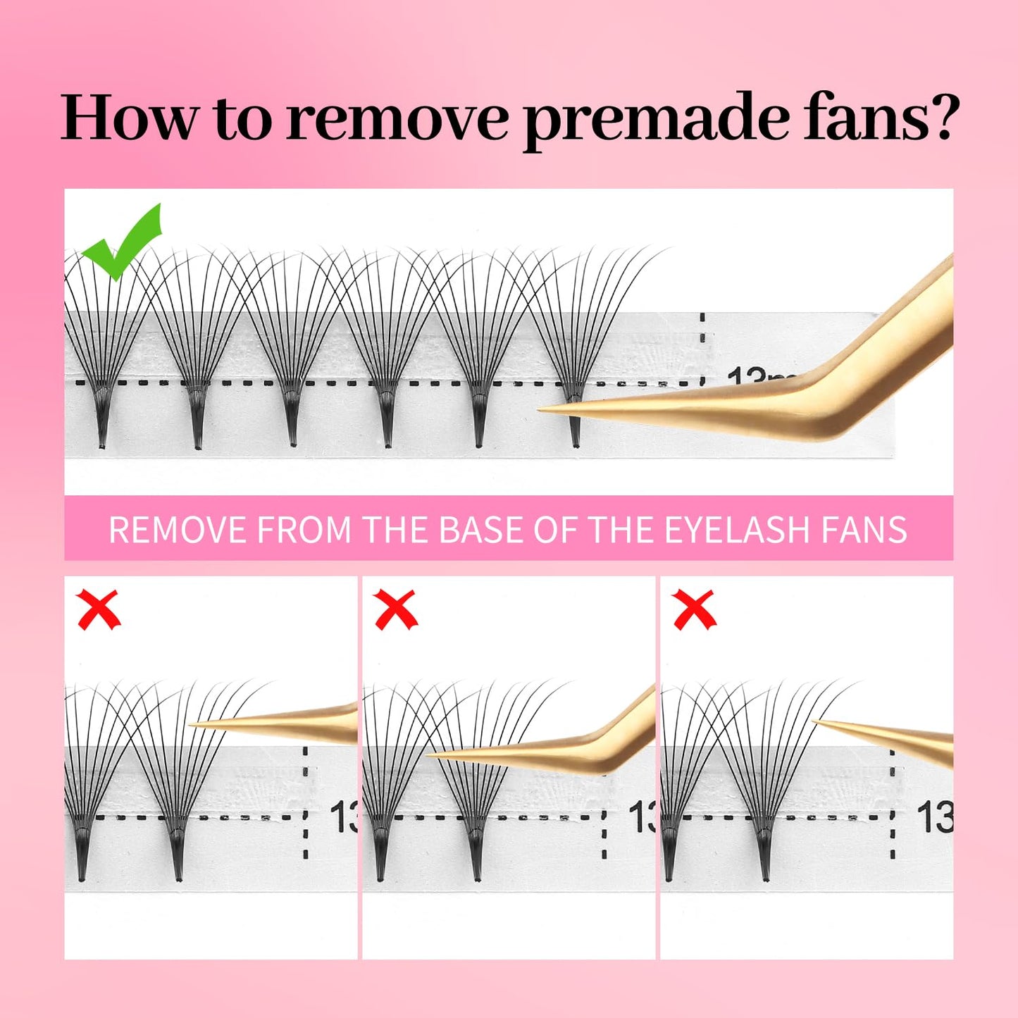 Premade Fans Eyelash Extensions 10D Volume Lash Extensions 0.07 Thickness Eyelash Extension D Curl Premade Lash Fans Mix 9-16mm Fluffy Soft Handmade Lash Fan(10D-0.07-D,9-16mm)