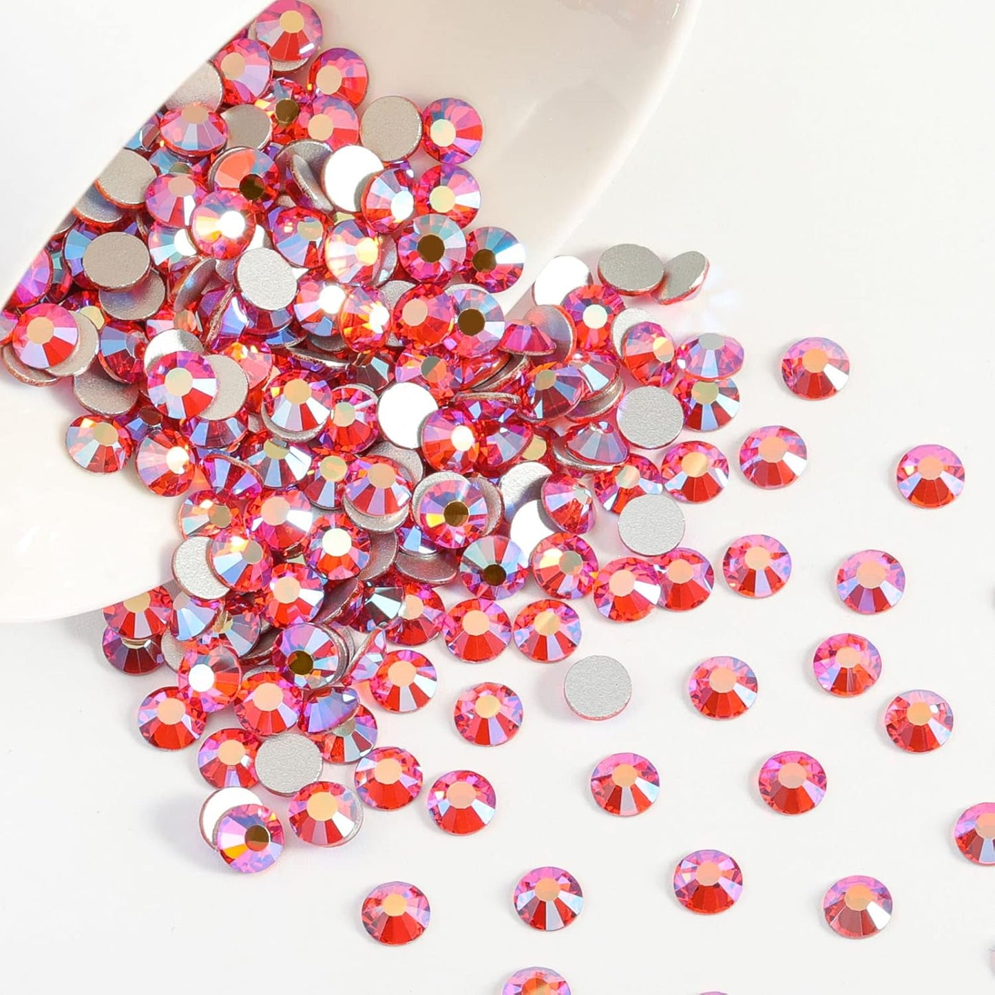 BEADSLAND 1440 Pieces Flat Back Crystal Rhinestones Round Gems,Hyacinth AB,SS10,2.7-2.9mm