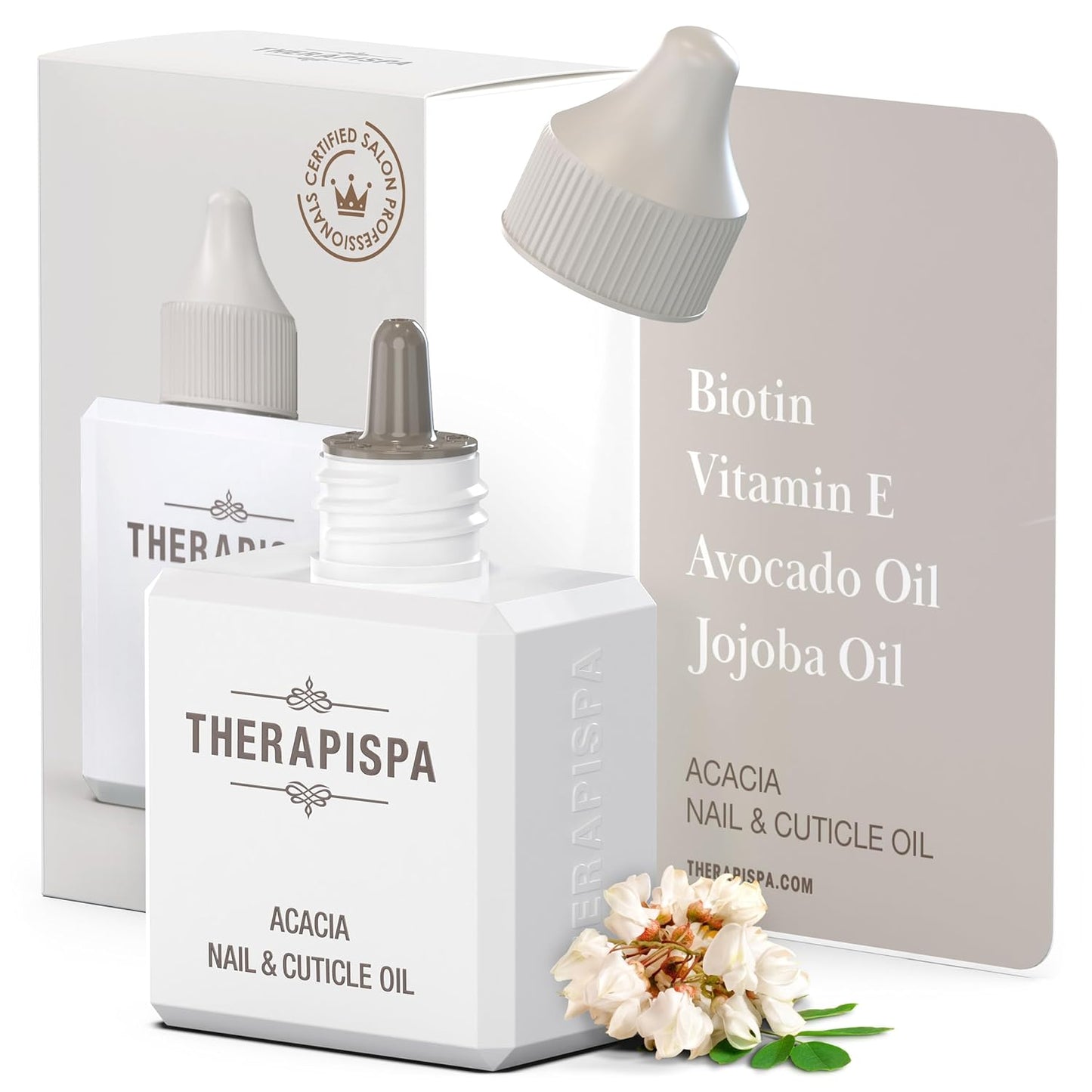 Nail & Cuticle Oil with Avocado, Jojoba, Biotin & Vitamin E – Promotes Nail Growth, Strengthens & Repairs Dry, Brittle Nails & Cuticles (Acacia, 2.0 fl oz)