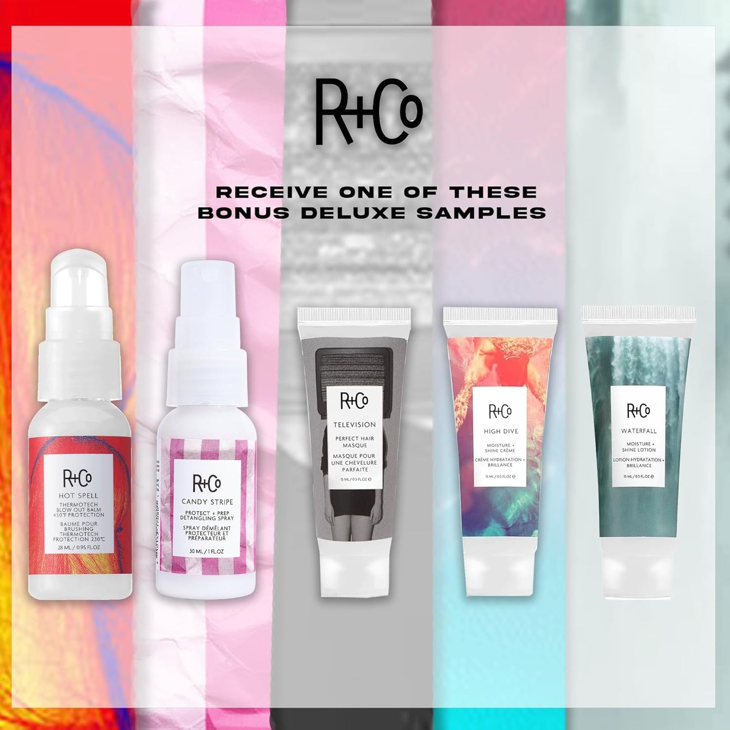 R+Co Atlantis Moisturizing B5 Shampoo + Conditioner + High Dive Deluxe Sample | Vegan + Cruelty-Free | 2 x 8.5 Oz + .5 Oz Deluxe Sample