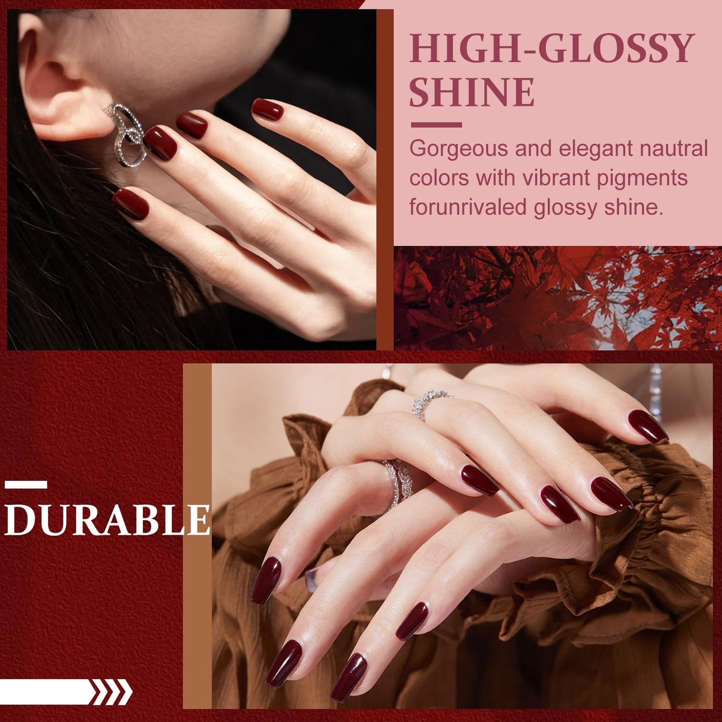 Major Dijit Quick Dry Nail Polish 12ml/0.41fl oz Cherry Regular Nail Lacquer Fast Drying & Long Lasting Nail Polish Nail Art Effect for Nail Salon
