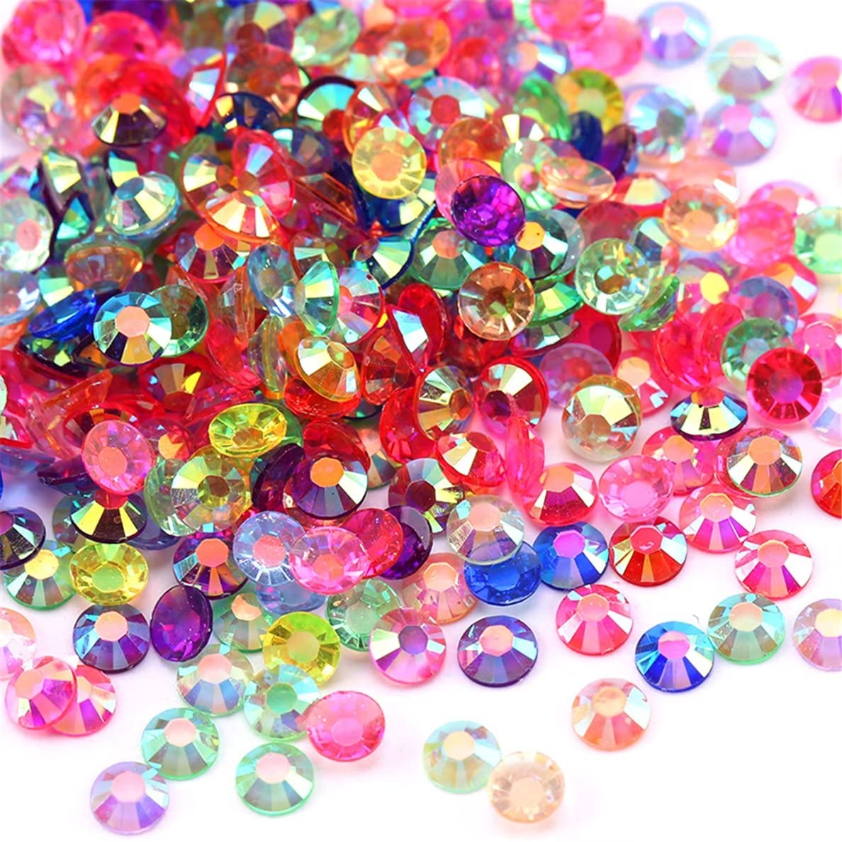 4500 Pcs SS12 3mm AB Flatback Rhinestones for Nails Art Crafts Transparent Glitter Round Gems Crystals DIY Clothes Shoes(Clear Champagne AB)