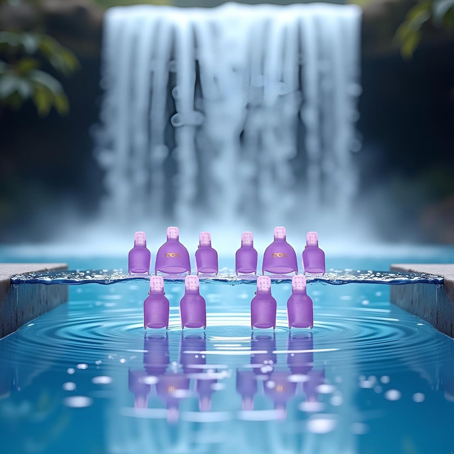 10Pcs Purple Useful Toenail Clips Nail Art Caps Soak Off UV Gel Clamp Remover Beauty Tool Sleek Nail Remover Clips With Anti-Slip Design Nail Polish Removers