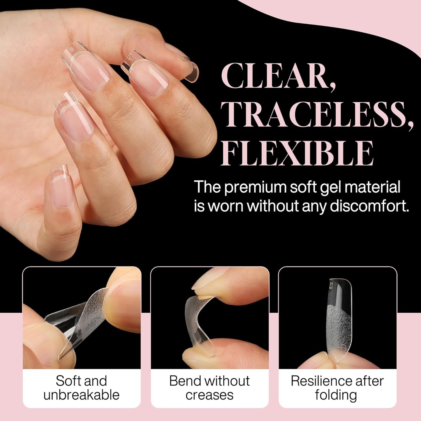 Short Square Nail Tips Matte Short Square Gel Tips 504pcs Clear Nails Full Cover Acrylic False Nails Tips for Gel Nail Extensions 12 Sizes Saving Gelly Tips, Luckyfairy