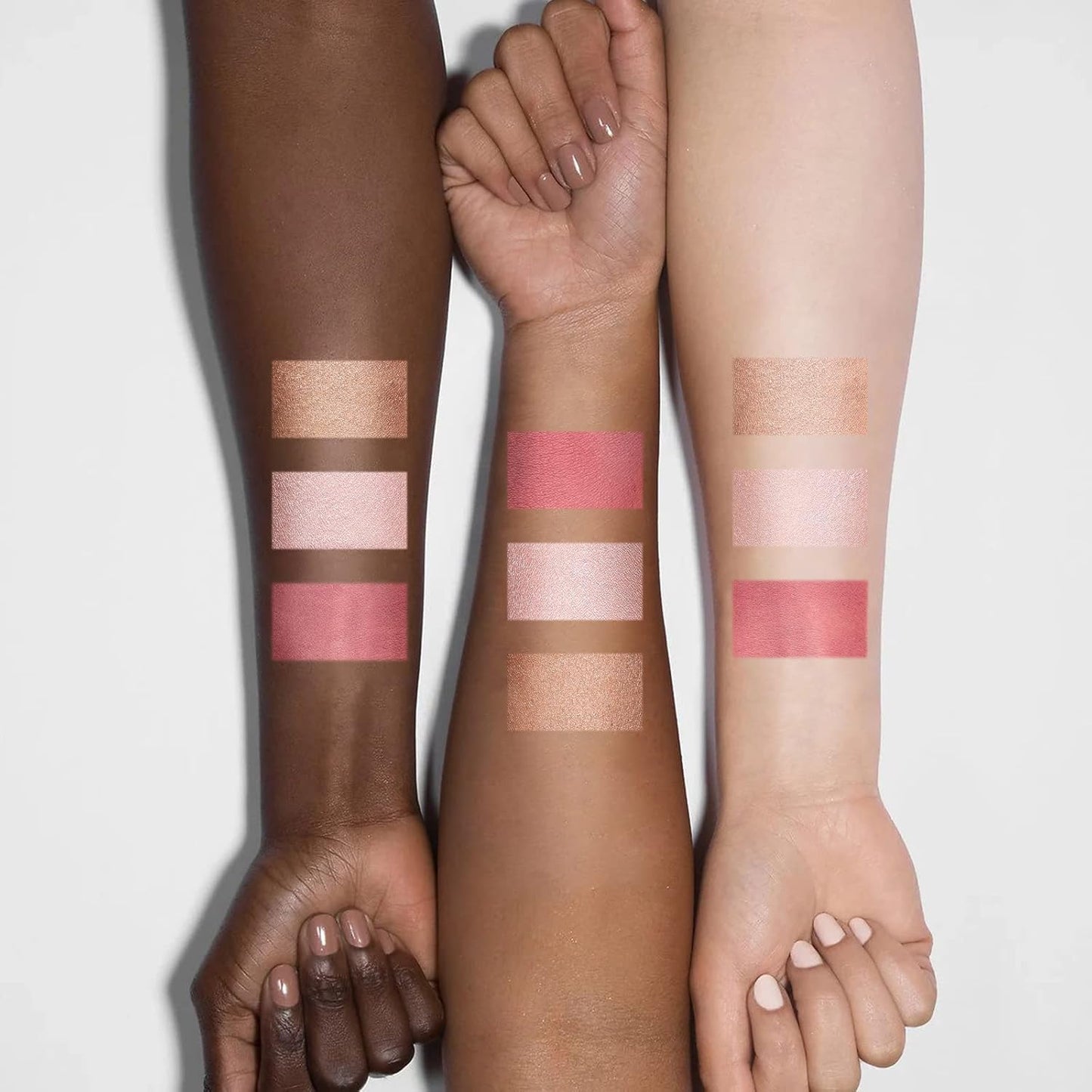 FOCALLURE Blush and Highlighter Palette,3 in 1 Makeup Powder, Cruelty-Free Matte, Shimmer Illuminator for a Glowing Look,#03