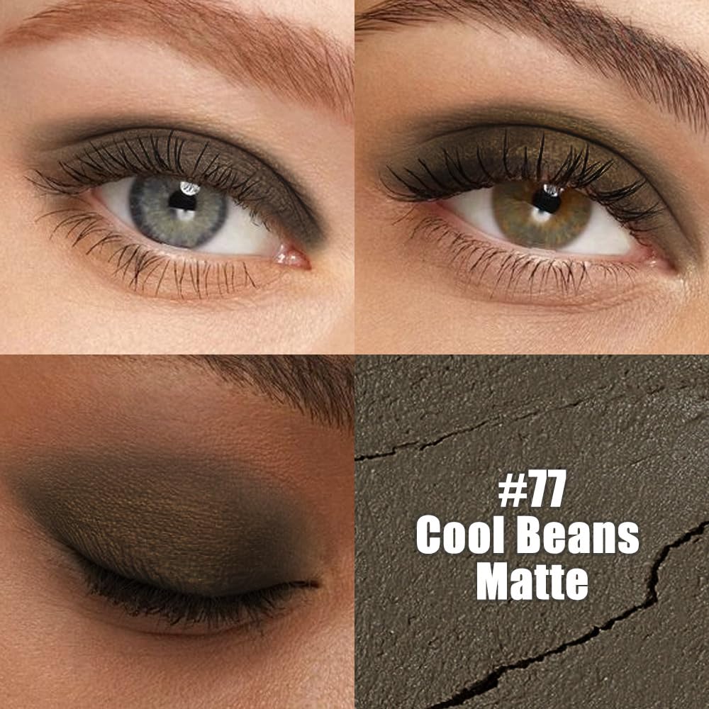 Kaely Cream Eye Shadow Sticks, Cool Beans Matte Eyeliner Pencil Eyeshadow Palette Makeup, Eye Highlighter Brightener Stick for Older Women Waterproof Pigmented, sombras para ojos, New-77