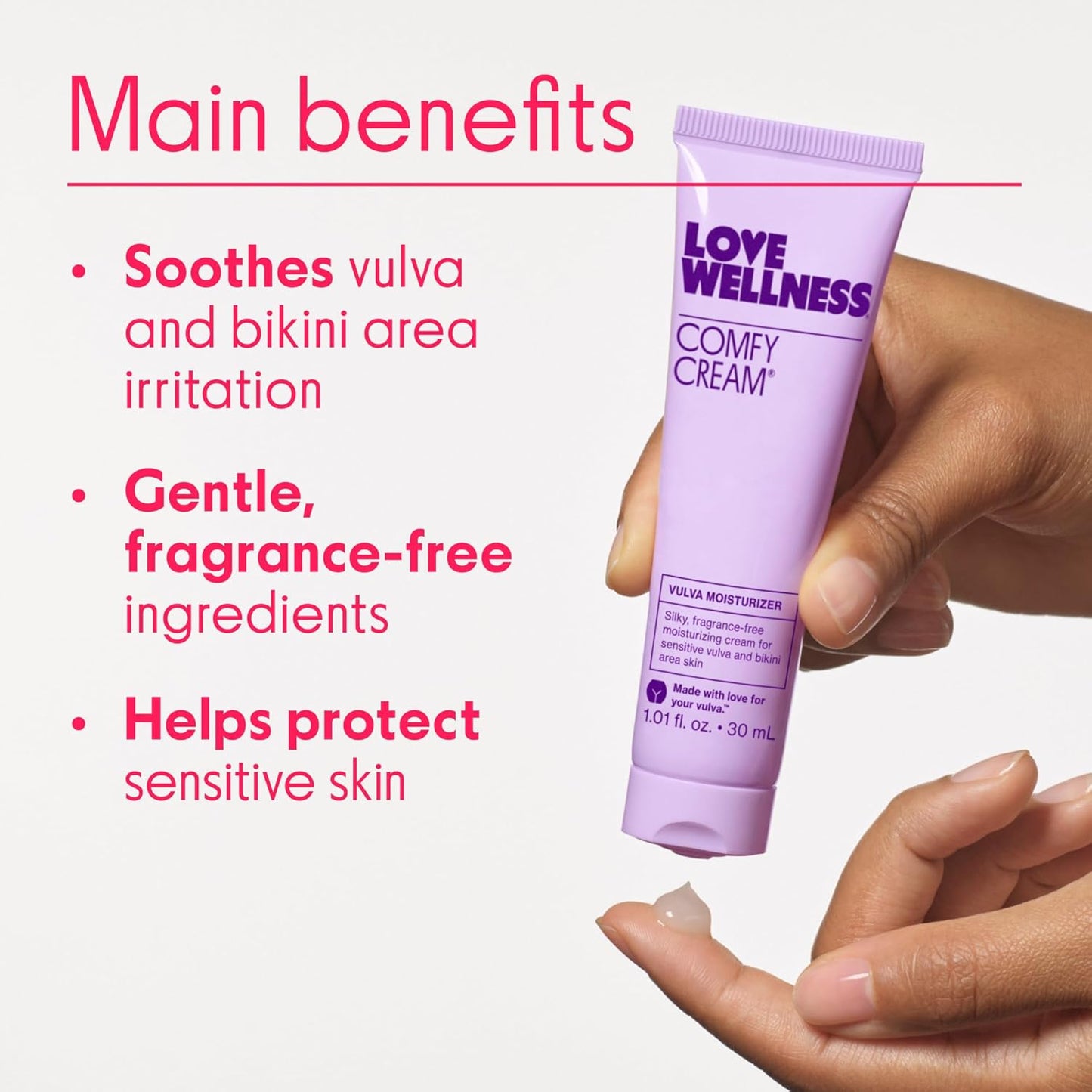 Love Wellness Comfy Cream Vulva & Vaginal Moisturizer - 1.01 oz