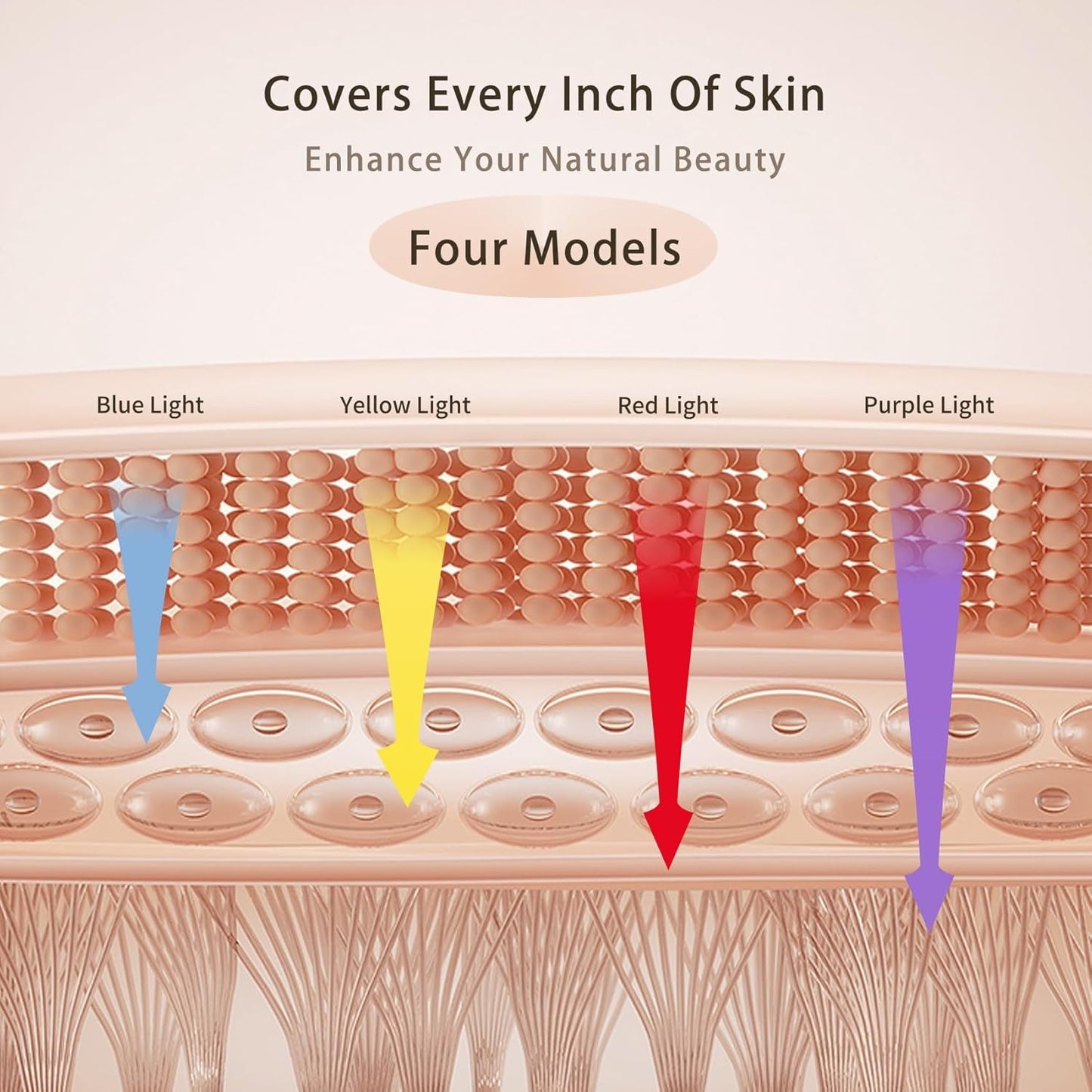 Red Light Therapy for Face Four Colors Led Face Mask Light Therapy with Remote LED Skincare Devices with Timing Function Rechargeable Red Light Therapy Beauty Facial Masks Care for Home Travel - White