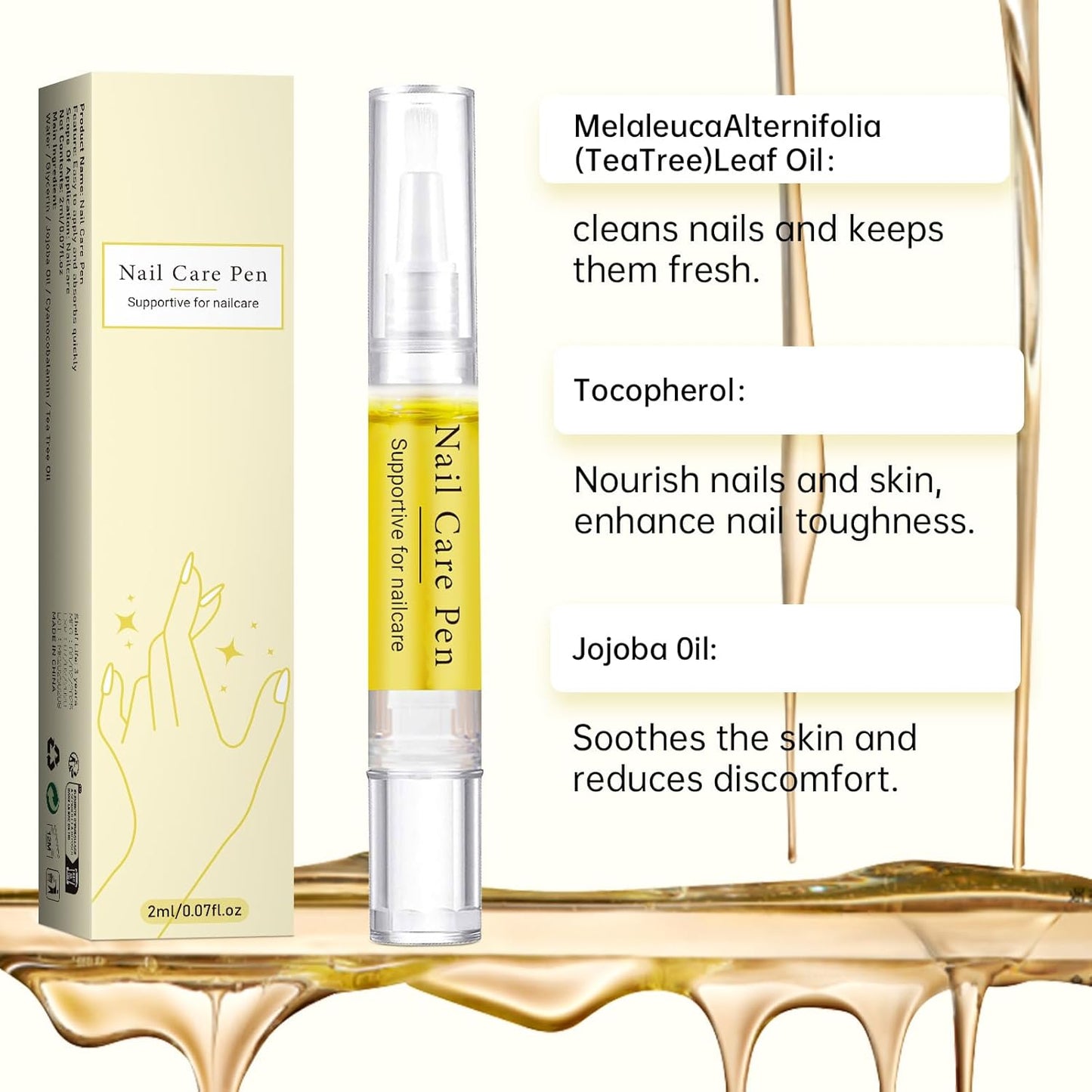 Nail Growth Oil, Rejuvenation Nail Oil Pen, Natural Rejuvenation, Instant Nail Strength, Cuticle Oil for Nails, Nail Strengthener for Moisturize Strengthen Brighten Nails Care (1)