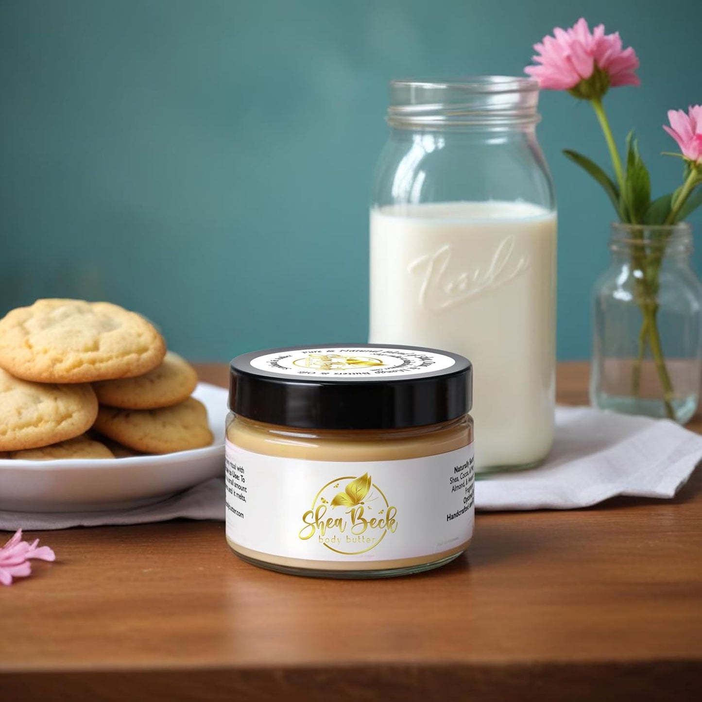 Body Butter Blend: Natural Shea, Cocoa, & Mango w/Jojoba Oil for Radiant Skin and Beard | Moisturizing (8 Oz, Sugar Cookie)