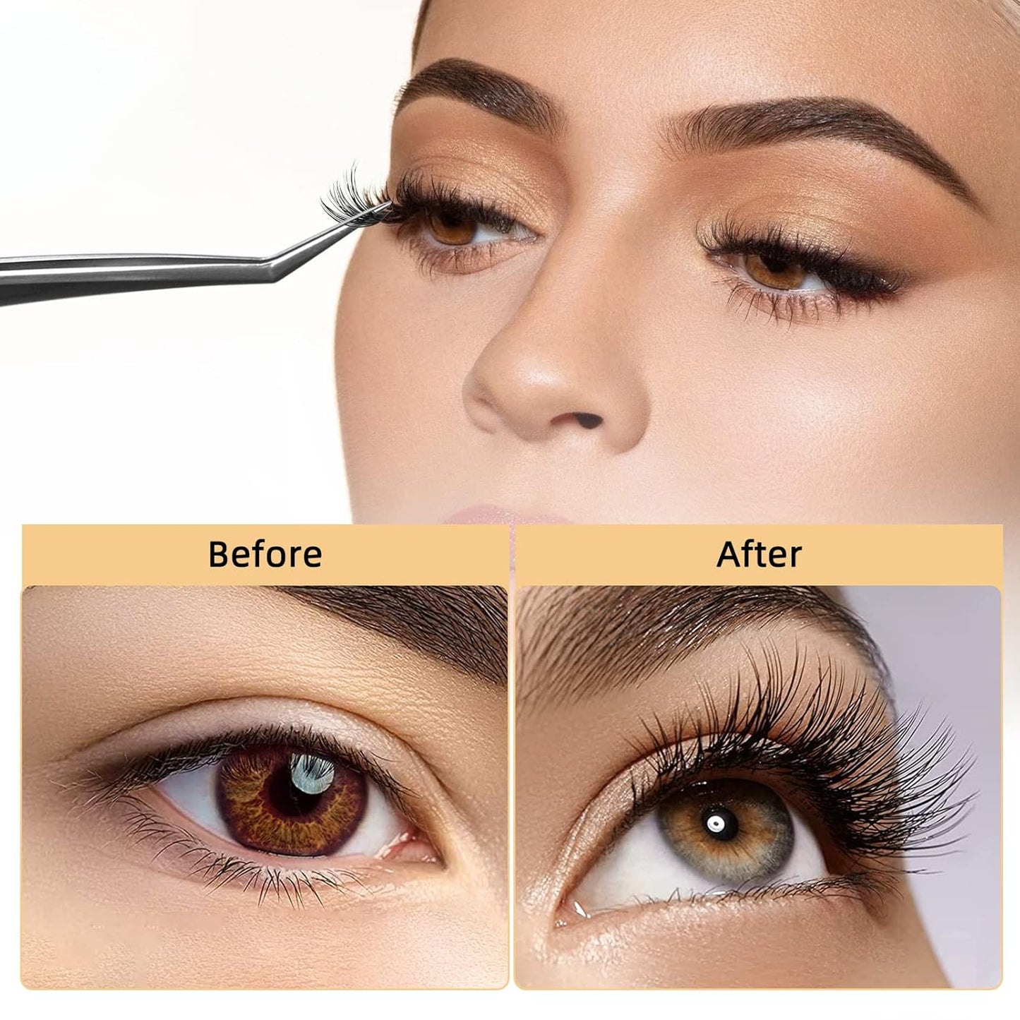 QUEWEL Lash Clusters 240Pcs Cluster Lashes 30D 0.07C Curl Mix8-14mm Individual Lashes Soft&Comfortable DIY Eyelash Extension at Home(30D 0.07C MIX8-14)