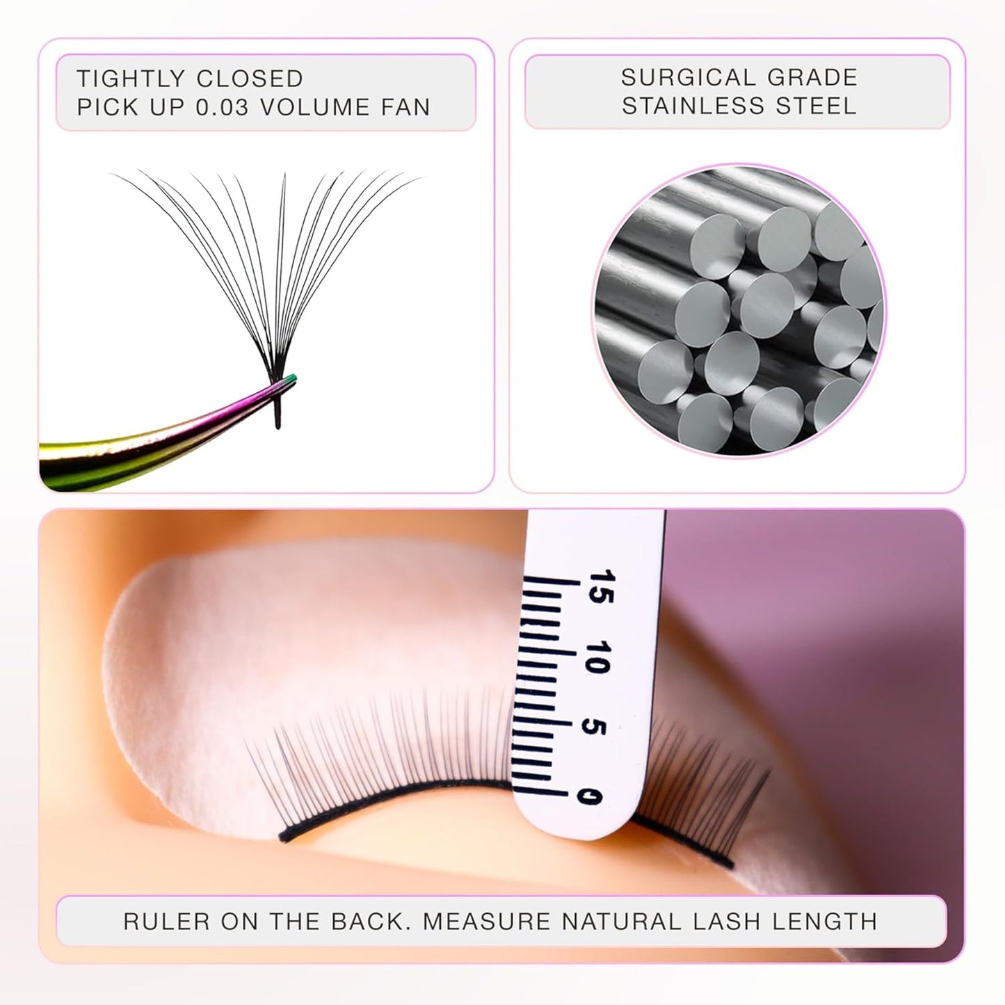 Curacoro Lash Tweezer - Professional & Precision Fiber Tip Grip Lash Tweezers for Eyelash Extensions, Multi Shapes & Purposes Tweezers for Volume, Isolation & Classic Lashes (Gold, The Good Angle)