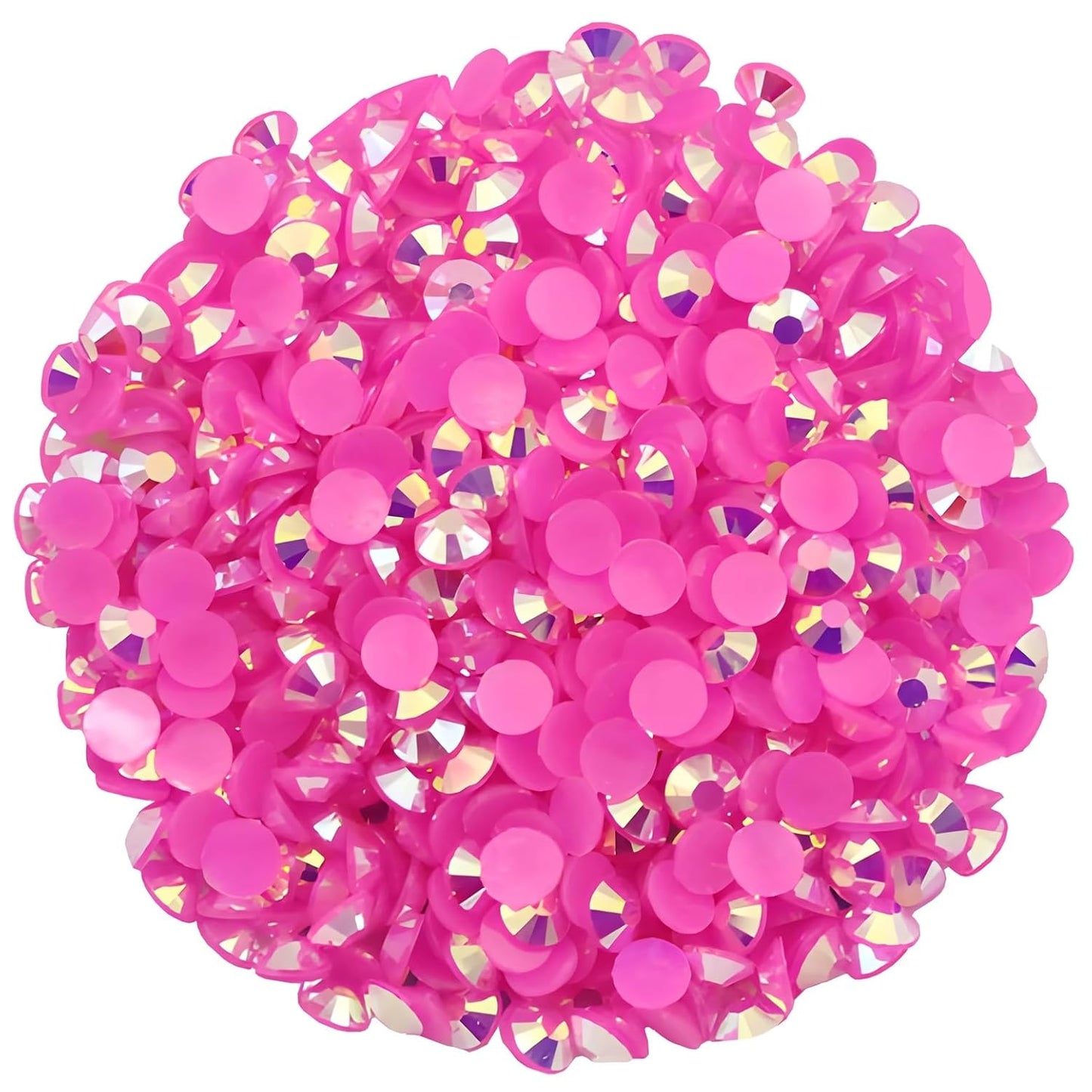 4500 Pcs SS6 2mm AB Flatback Rhinestones for Nails Art Crafts Glitter Round Shine Gems Crystals DIY Clothes Shoes （Light RoseRed AB）
