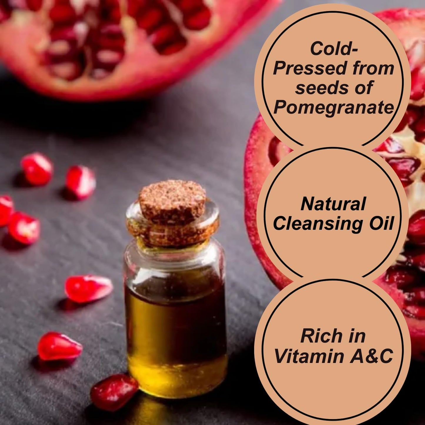 Naturevibe Botanicals Pomegranate Oil 32 Ounces | 100% Pure and Natural | Great for Skin Care and Hair Care