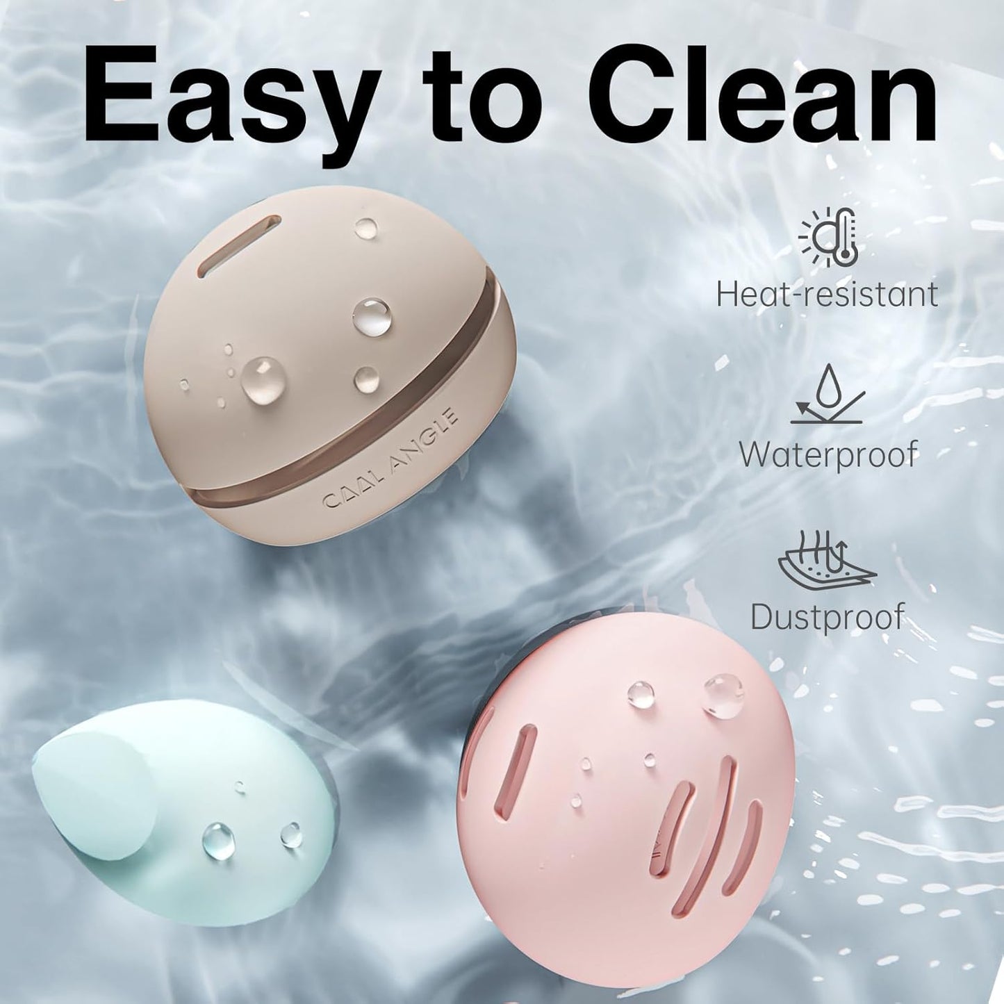 2Pcs Makeup Sponge Holder Silicone Beauty Sponge Holder Makeup Blender Case for Travel 2 in 1 Stand Storage For Quick Drying Khaki+Khaki