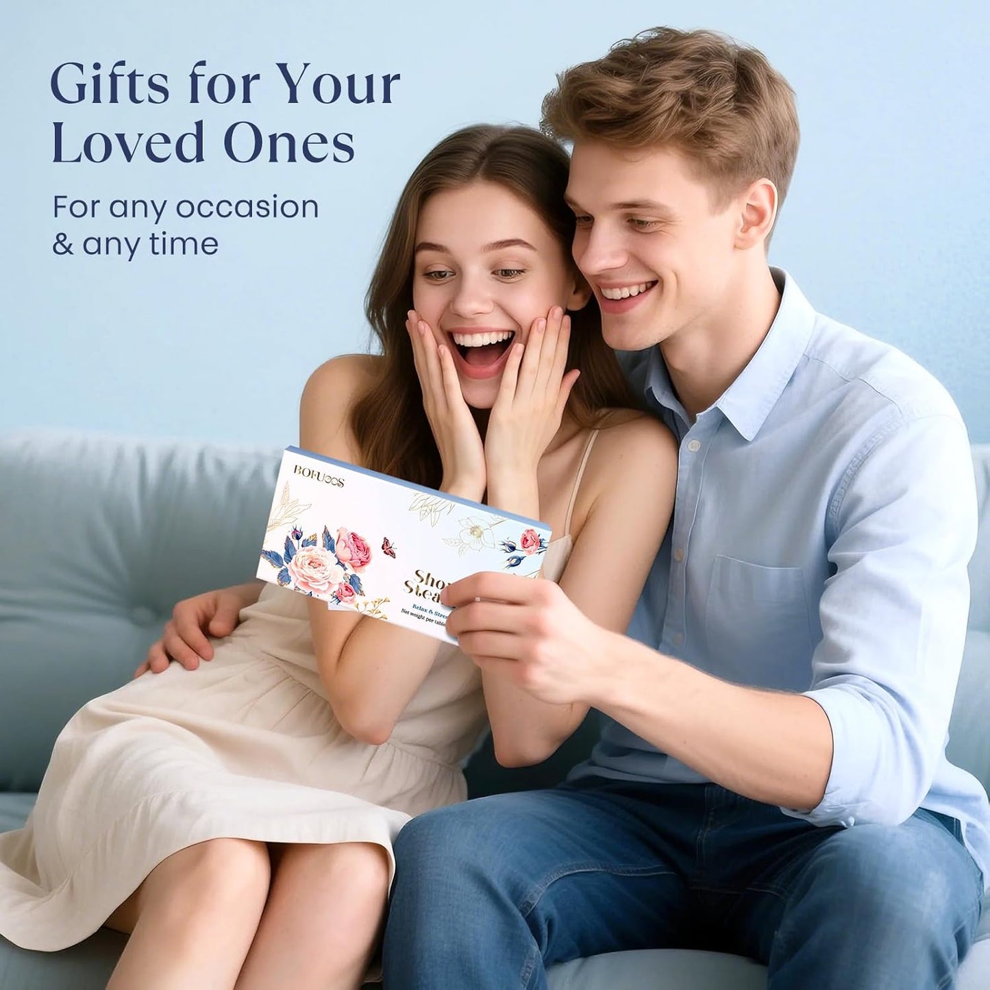 Shower Steamers Aromatherapy, Christmas Birthday White Elephant Gifts for Adults Women Teen Girls Mom, Stocking Stuffers for Women, Relaxation SPA Self Care Natural Essential Oils Bath Bombs