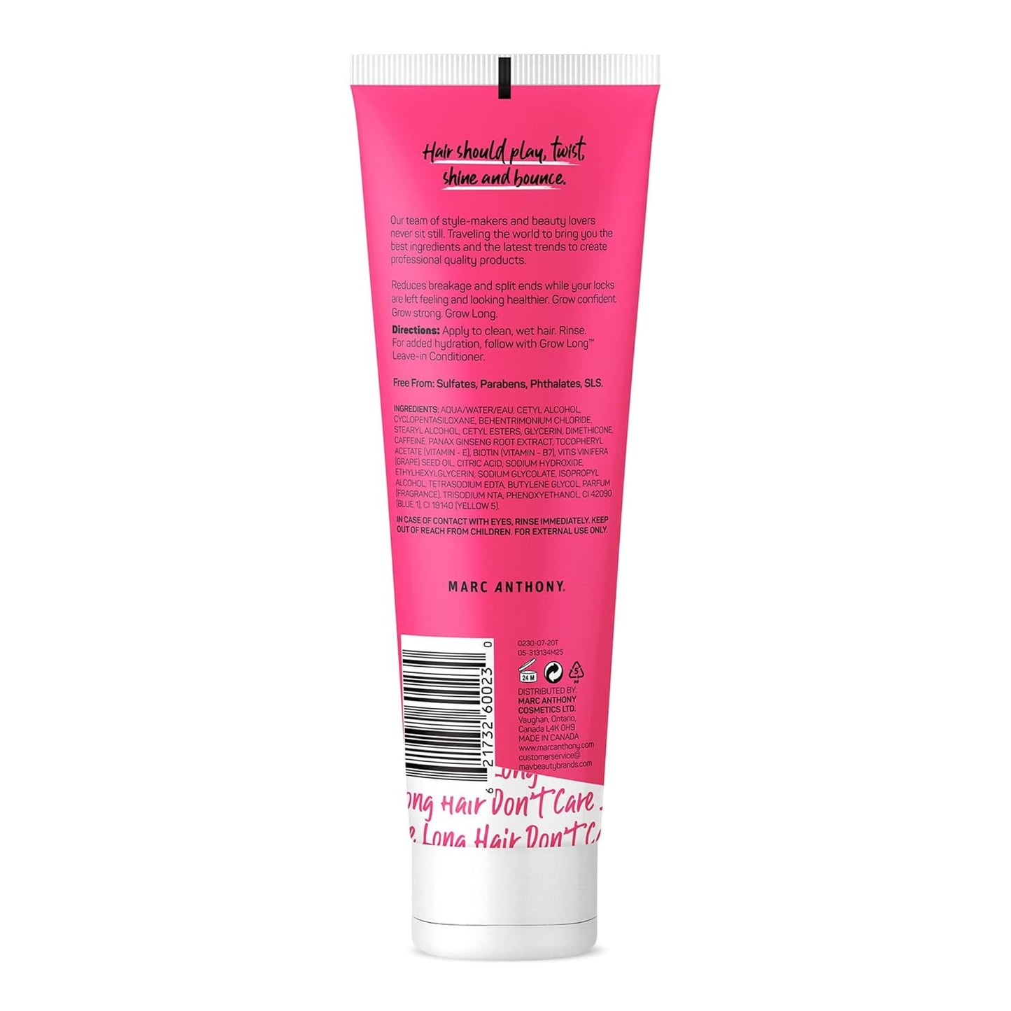 Marc Anthony Strengthening Conditioner, Grow Long - Anti-Frizz, Anti-Breakage & Nourishing Formula For Split Ends, & Hair Growth - Biotin, Vitamin E, Caffeine & Ginseng for Dry & Damaged Hair