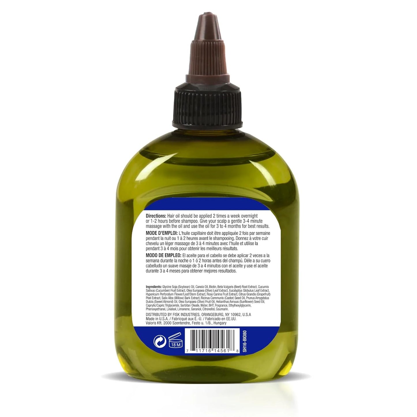 Difeel Premium Biotin Hair Oil 7.1 oz. (Pack of 2)