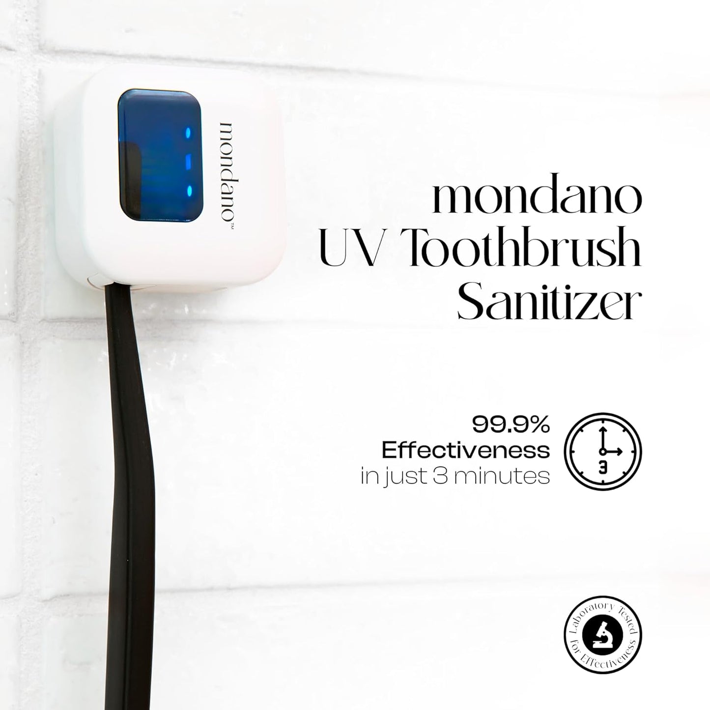 Mondano UV-C Toothbrush Sanitizer and Holder, Toothbrush Case - Manual/Electric Toothbrush Cover for Any Toothbrush Head - Rechargeable Toothbrush Travel Case, Tooth Brush Cover Cap for Home