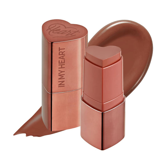 Touch in Sol In My Heart Stick Blush (#Reddish brick) – Cream Blush Stick for Cheeks, Eyes & Lips – Korean Makeup Cheek – Creamy, Blendable Milk Blushe for Dewy Glow, Natural Finish, k beauty, 0.21 Oz