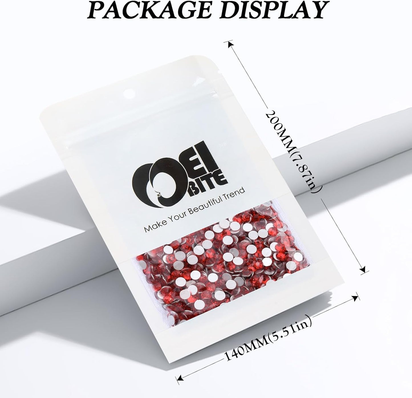 Red Flatback Rhinestones, Glass Rhinestones for Nail Art and Craft, Glue Fix, Loose Crystal Gemstones(Red, SS30, 576pcs, 6.4-6.6mm)