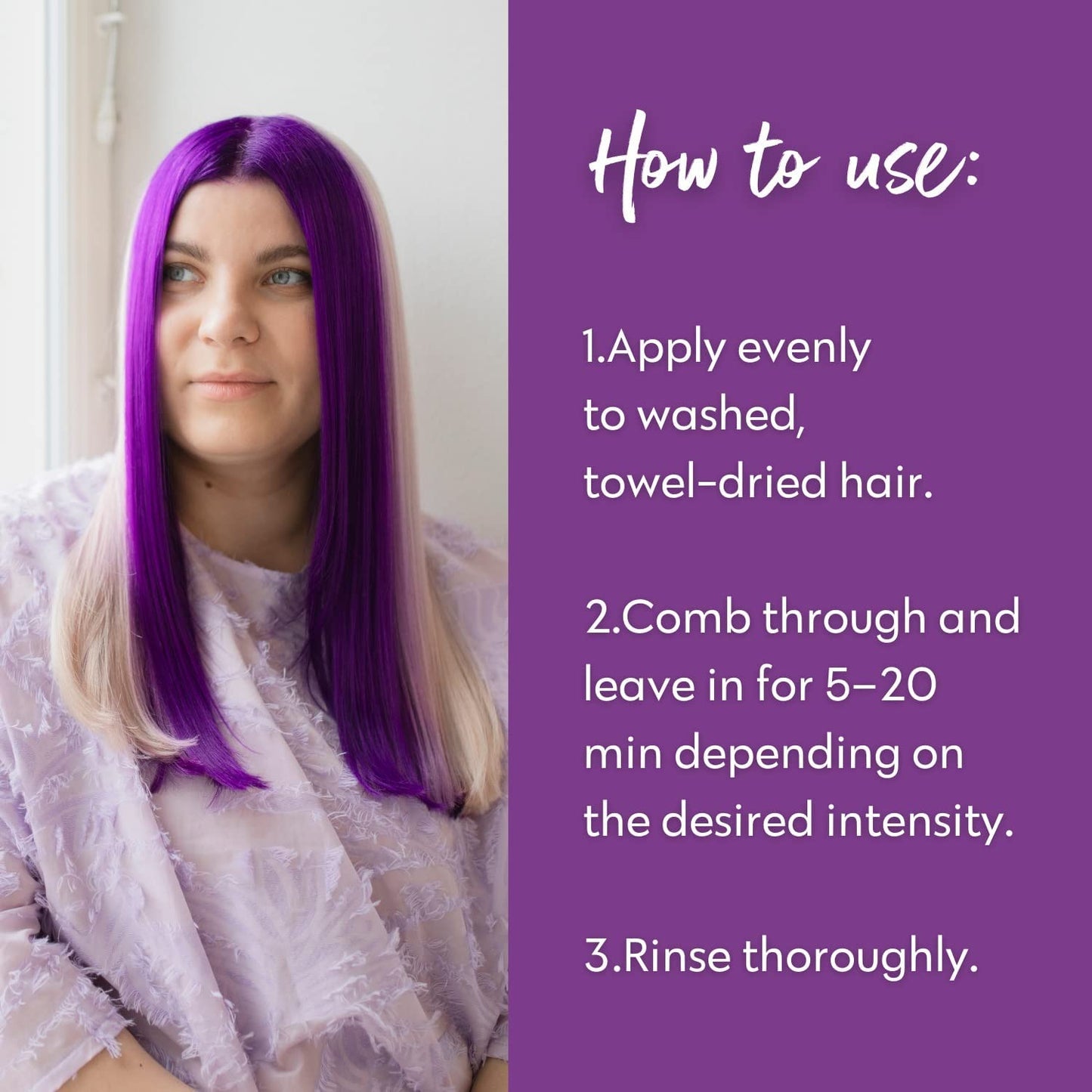 Four Reasons Color Mask INTENSE- Violet – (27 Colors) Intensive Toning Treatment - Color Depositing Conditioner – Semi Permanent Hair Dye for Lightened and Colored Hair– 100% Vegan, 6.76 fl oz