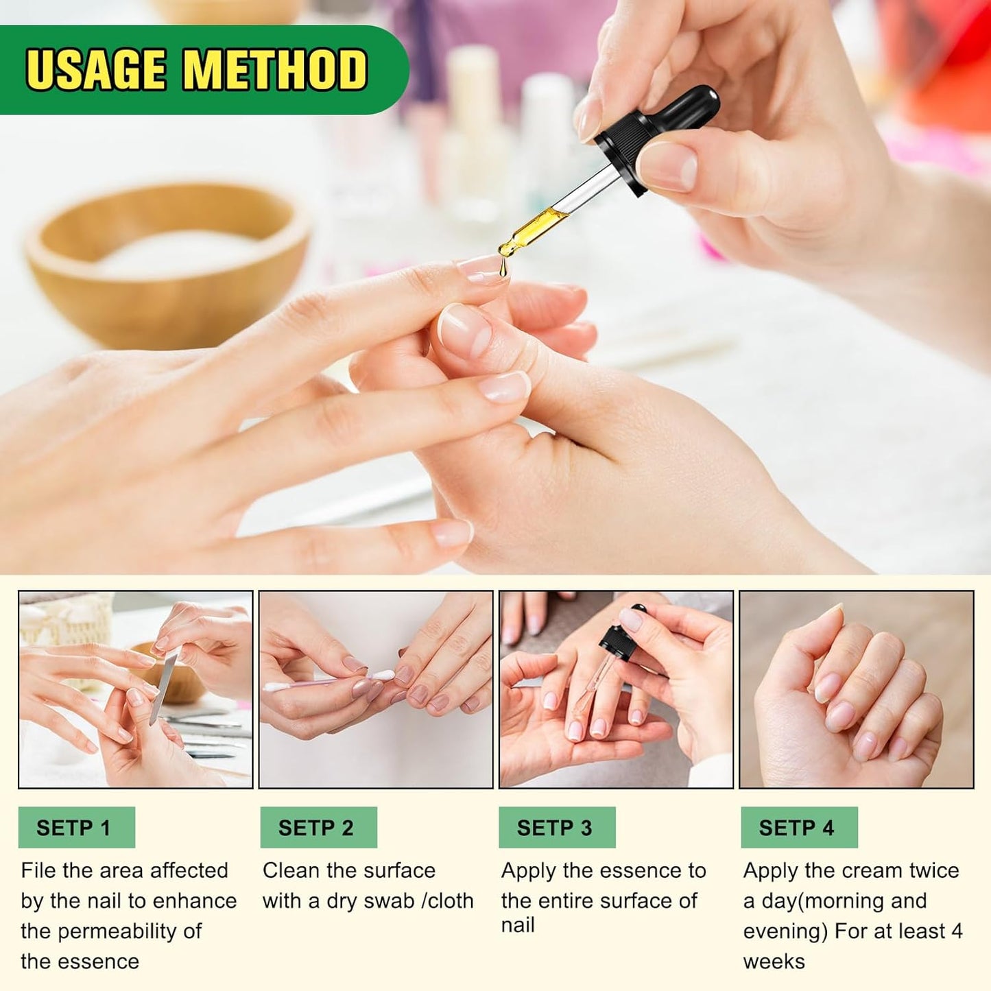 3Pcs Ginger Nail Serum, 2-in-1 Serum Repair Essence, Ginger Care Oil for Nails Strengthener Oil, Care Moisturizer
