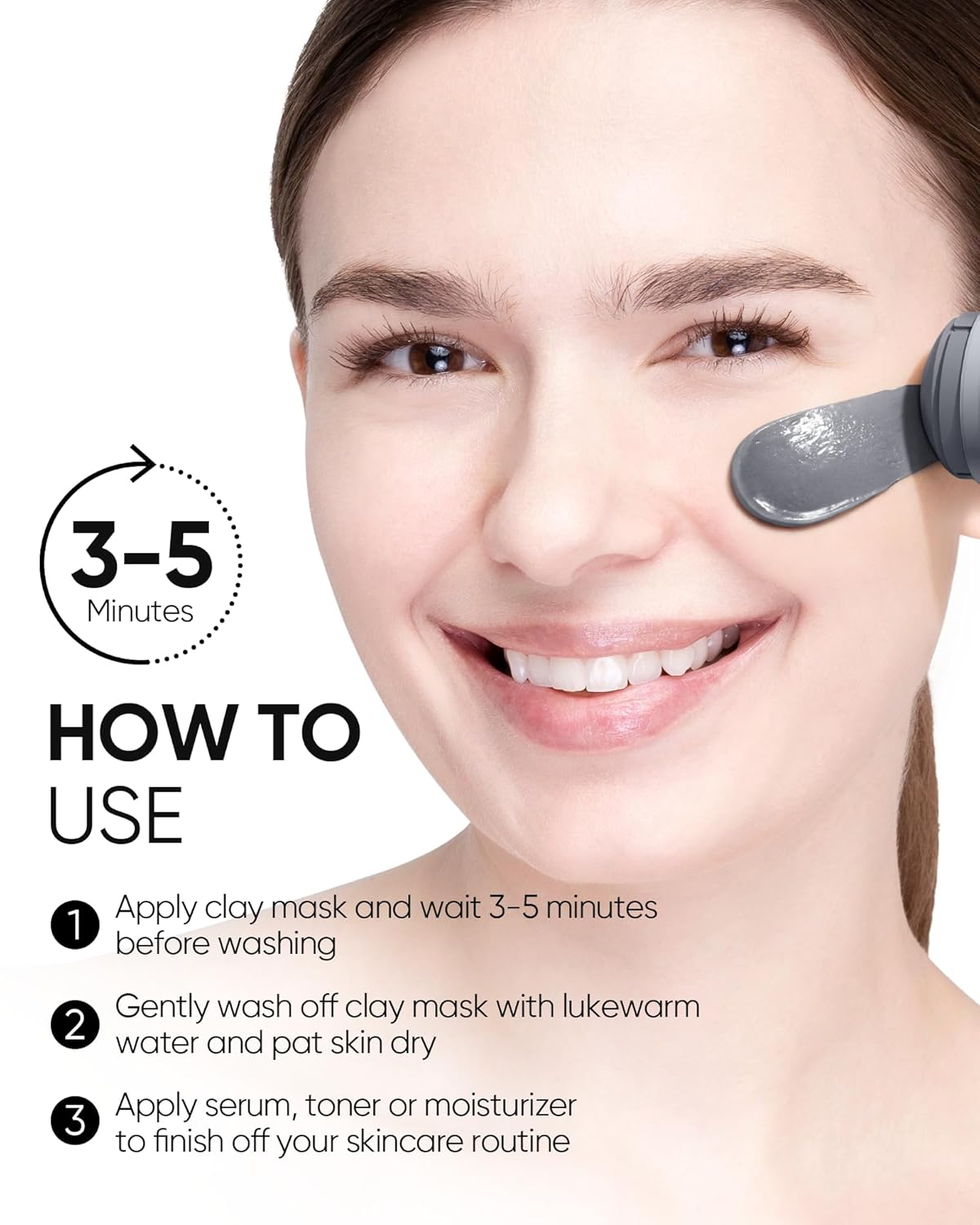 Deep Pore Cleansing Blackhead Remover Face Mask Stick, Mud Mask with Natural Alaska Volcano Clay, Gentle Exfoliating, Smoothing Skin, Non-Drying, Skincare Facial Mask