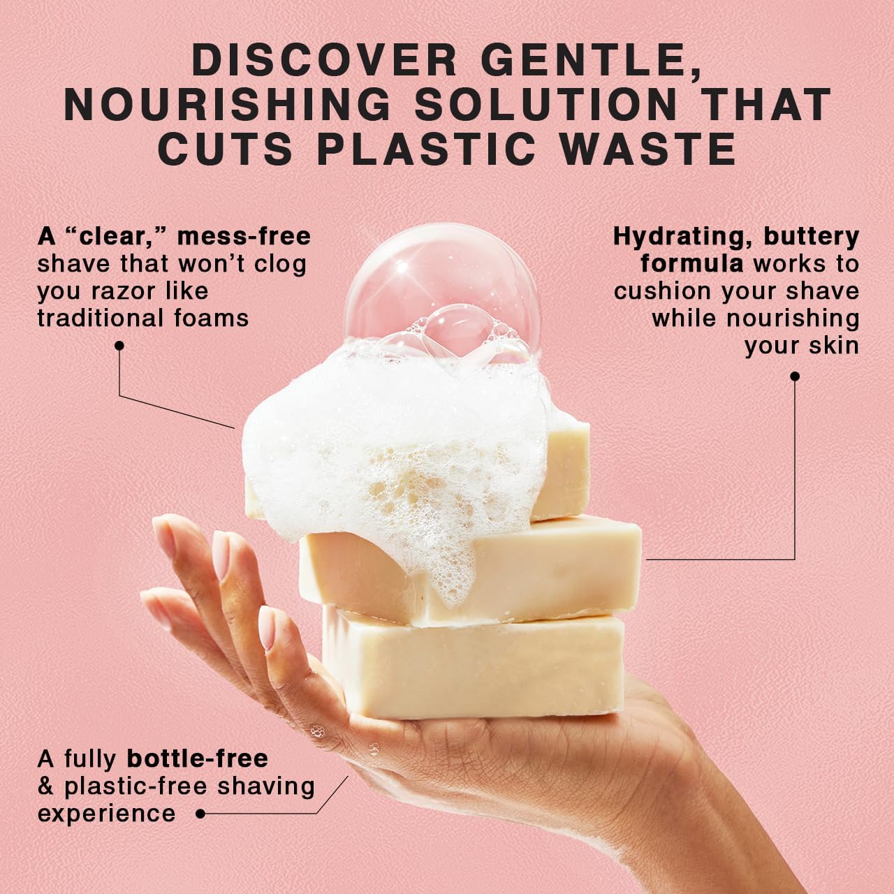 Kitsch Shaving Soap for Women - Hydrating Shave Butter & Shave Soap Bar - Nourishing Bar Soap for Smooth, Irritation-Free Shave – Paraben, Silicone & Sulfate-Free - Vegan, Made in USA - 4 oz