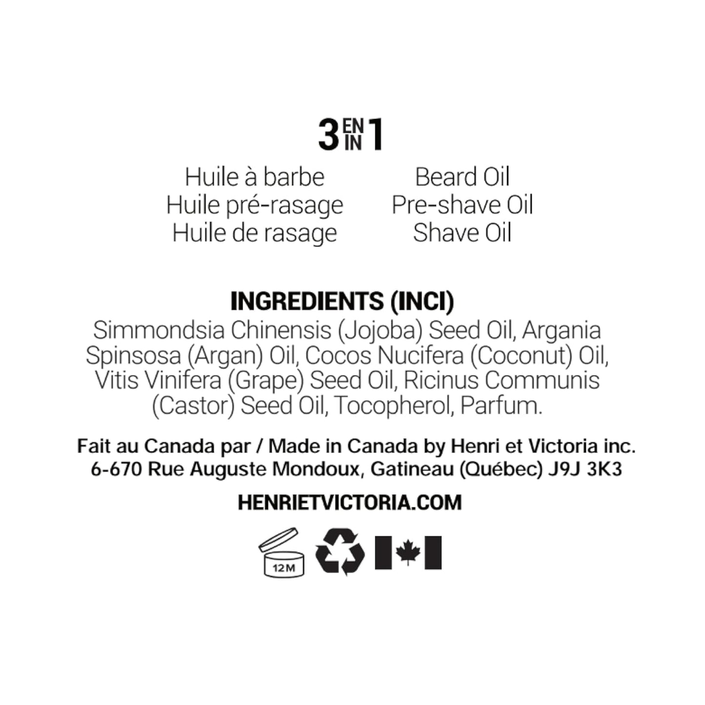 Beard Oil Cognac and Cuban Cigars Fragrance | Canadian Made by Skilled Artisan | Moisturizing, Non-Greasy, Natural Ingredients | 28g (1oz)