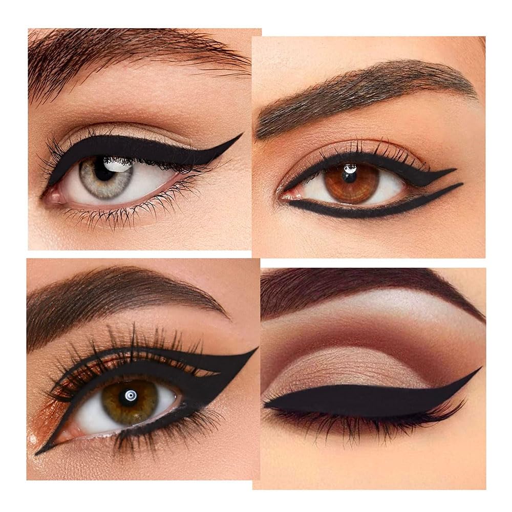 Kaely Black Gel Eyeliner Pencil,Waterproof Smudge Proof Eye Liner Pen,Cat Eye Goth Halloween Makeup,Eye Black Face Paint Lipstick Crayon,Color Colorful Eyeliner Eyeshadow Stick,04