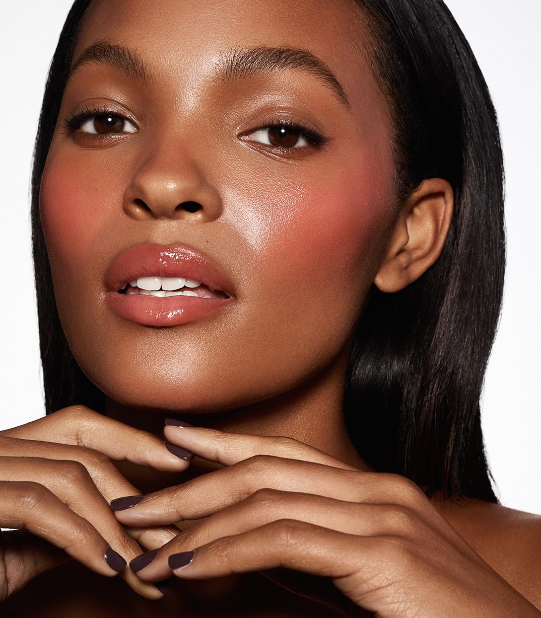 MAKE Beauty Heat Stroke Cream Blush Stick for Cheeks with Natural Hydrating Dewy Finish. Creamy Gel Blush Balm - Shade Flare, Warm Rose Cheek Tint